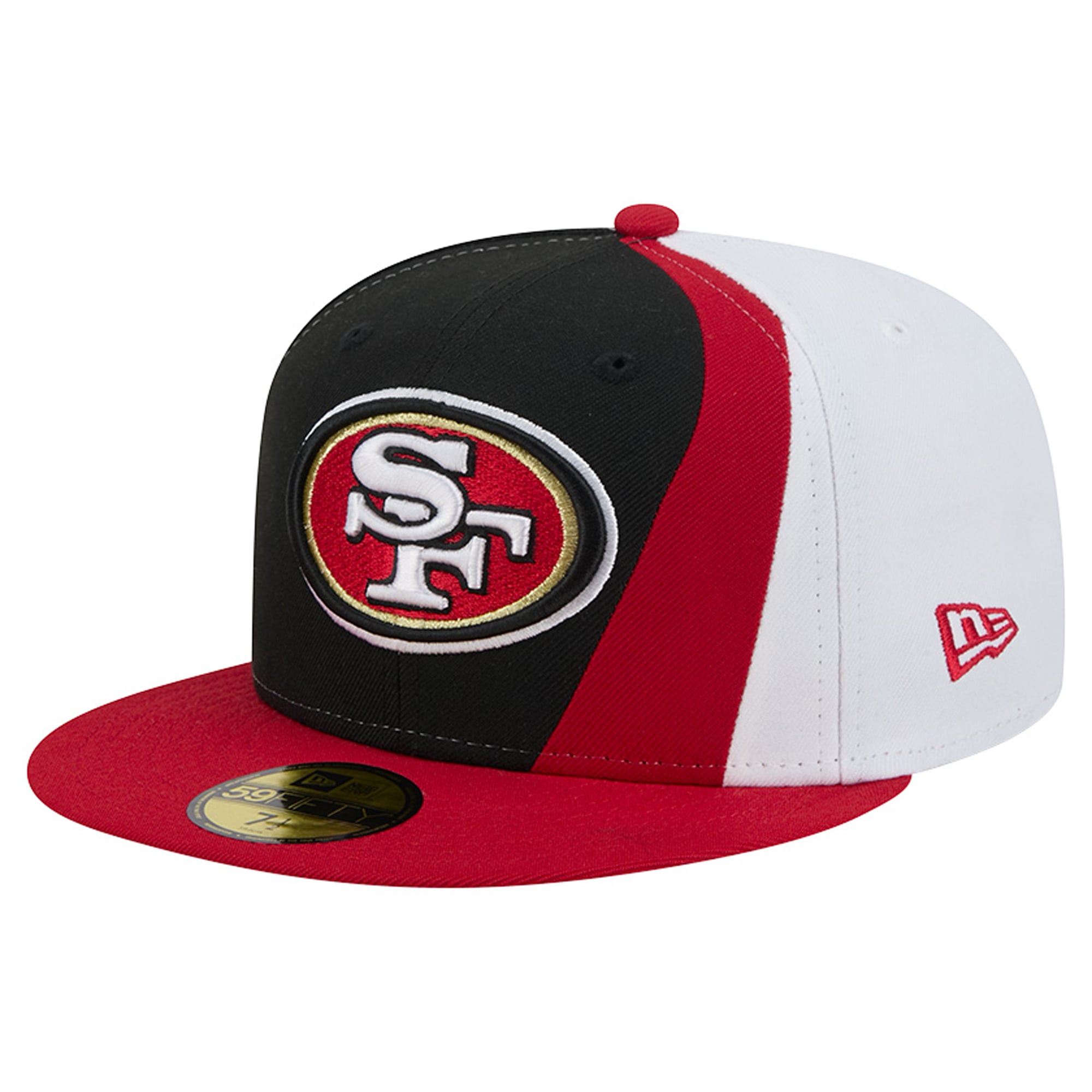 Men's New Era Black/Scarlet San Francisco 49ers Shock 59FIFTY Fitted Hat