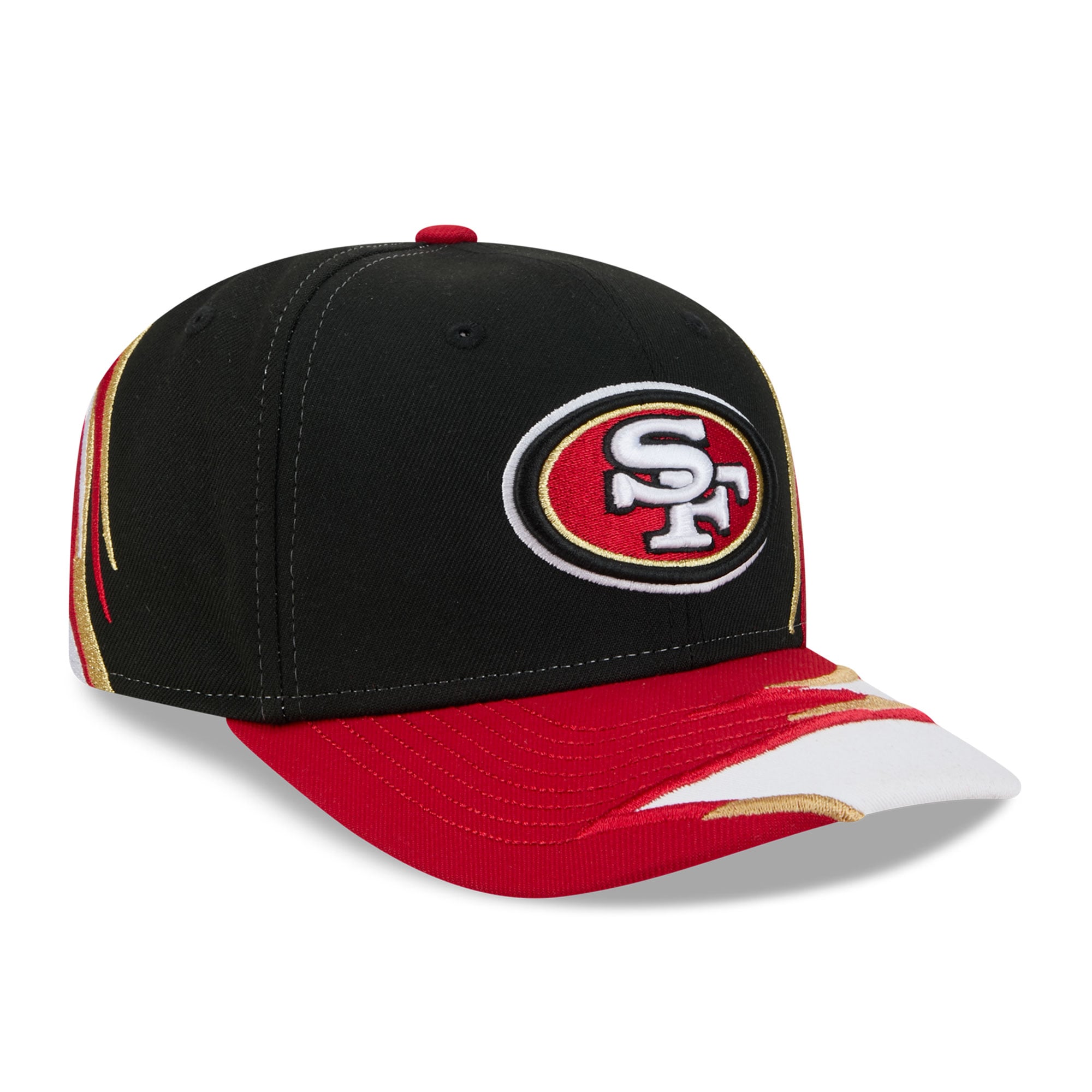 Men's New Era Black/White San Francisco 49ers Fan 9SEVENTY Adjustable Hat