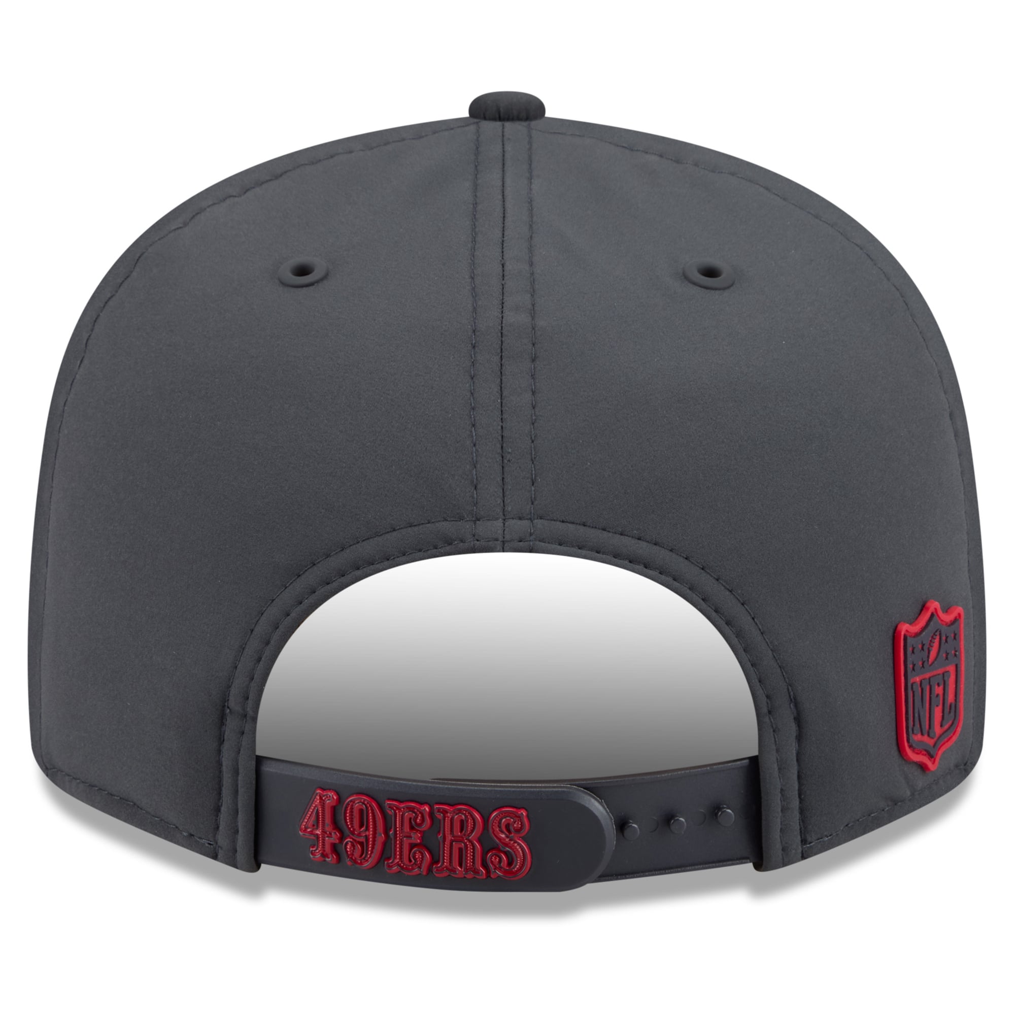 Casquette snapback New Era 9FIFTY pour homme, couleur anthracite, San Francisco 49ers, collection 2026, idéale pour les temps froids.