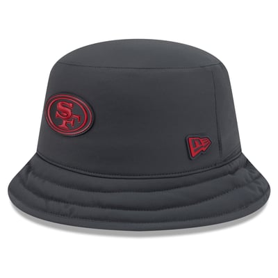 San Francisco 49ers New Era 2026 Sideline Cold Weather Bucket Hat - Charcoal