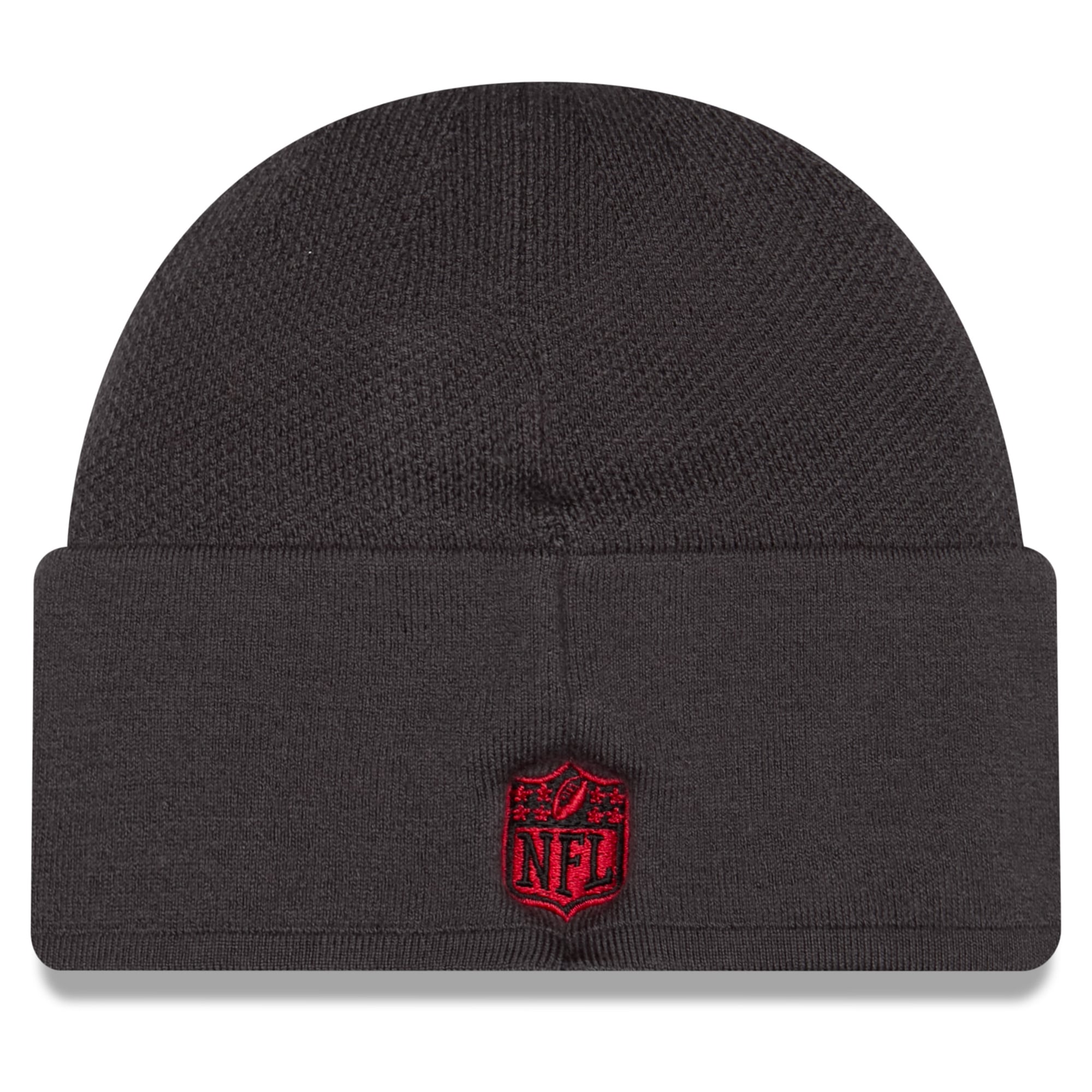 Bonnet d'hiver New Era anthracite pour homme, modèle 2026 des 49ers de San Francisco.