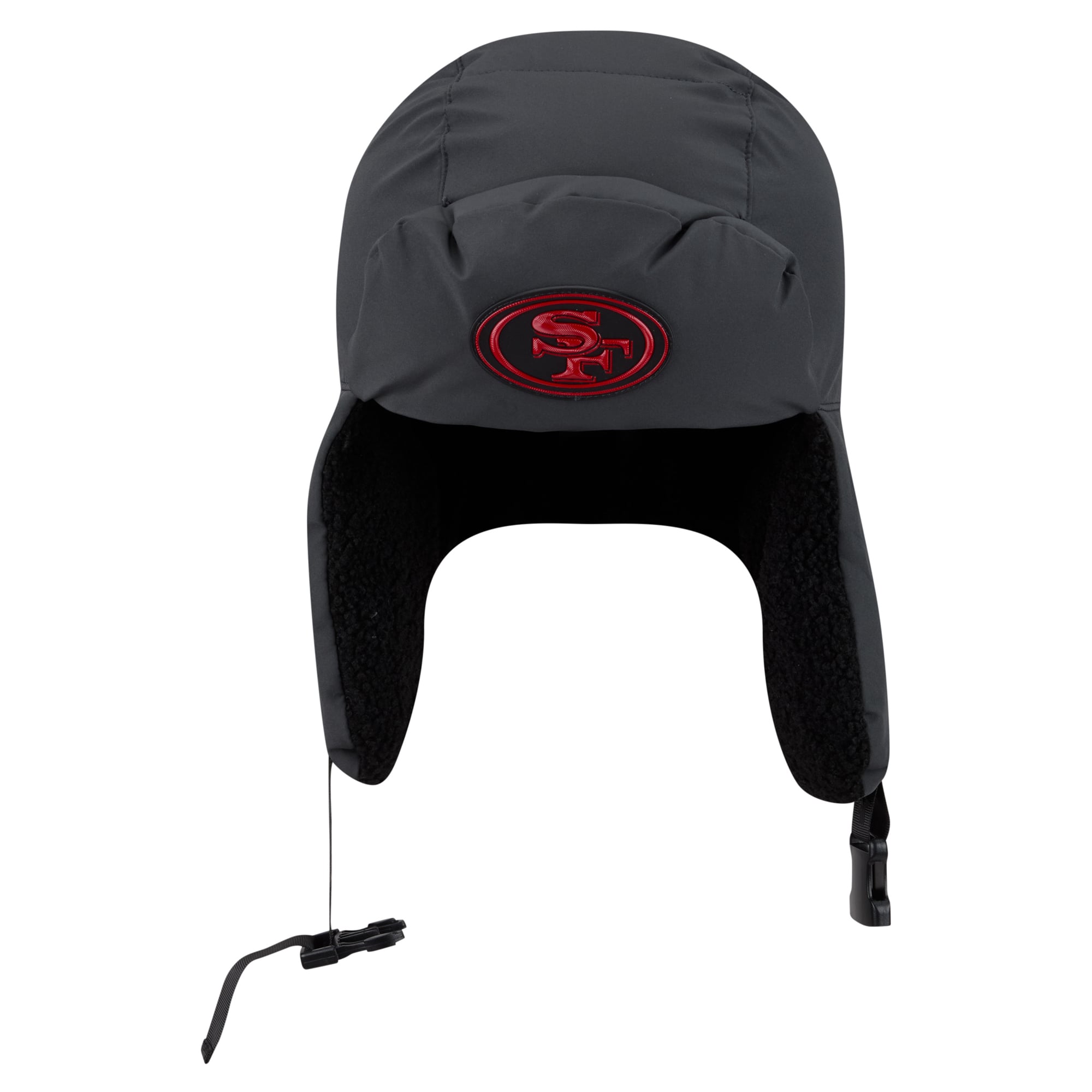 Casquette trappeur New Era anthracite pour homme, San Francisco 49ers, édition limitée 2026, idéale pour les temps froids.