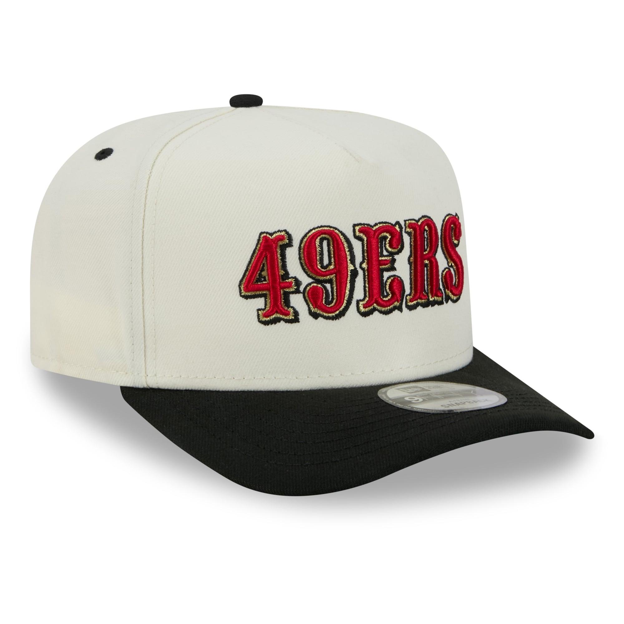 Men's New Era Cream San Francisco 49ers Rivalries Collection Fan Pack A-Frame 9FIFTY Snapback Hat
