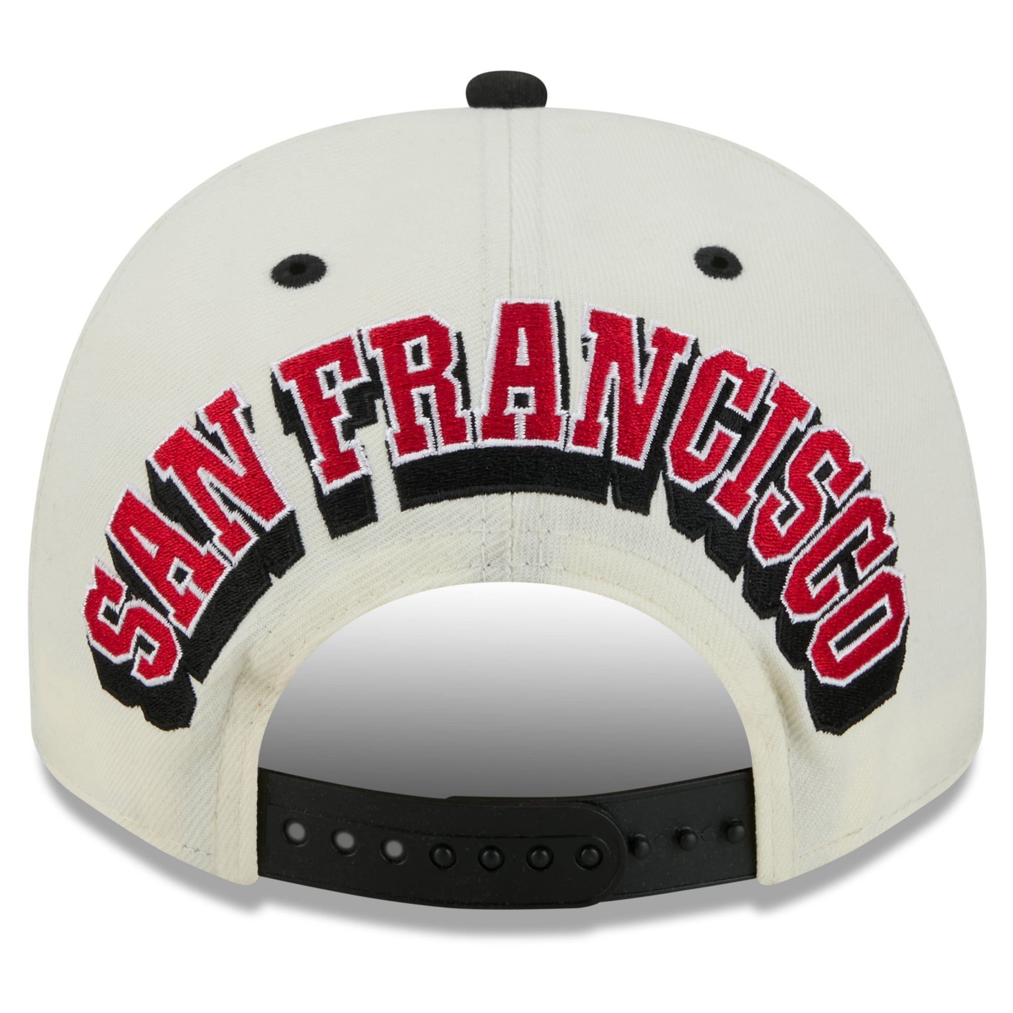 Men's New Era Cream San Francisco 49ers Rivalries Collection Fan Pack A-Frame 9FIFTY Snapback Hat