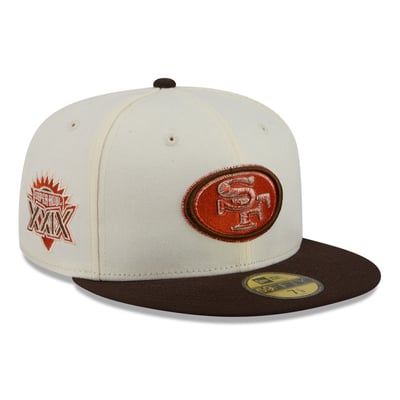 San Francisco 49ers New Era Pumpkin Spice 59FIFTY Fitted Hat - Cream/Brown
