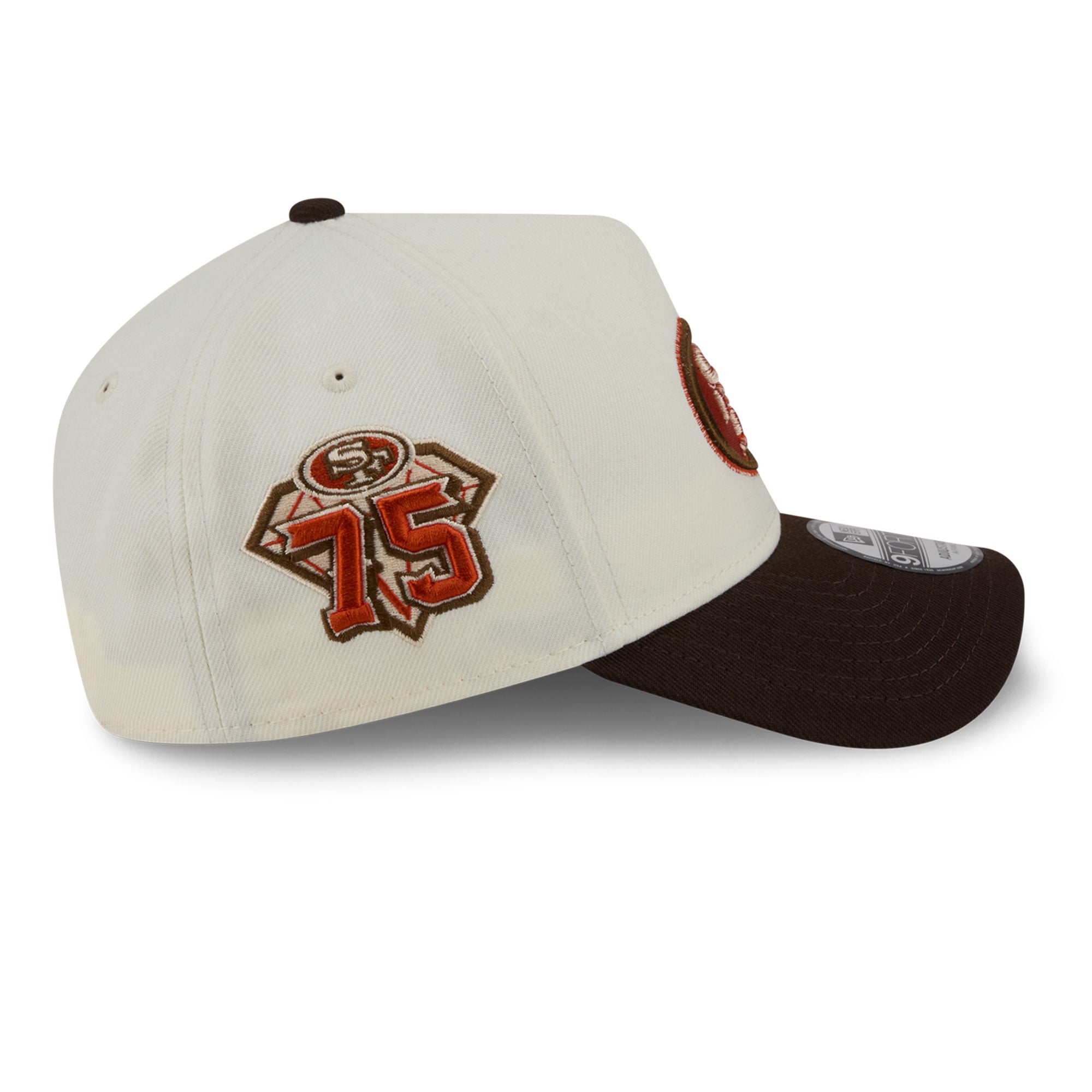 Men's New Era Cream/Brown San Francisco 49ers Pumpkin Spice A-Frame 9FORTY Adjustable Hat