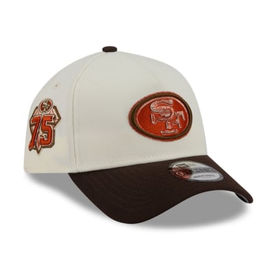 San Francisco 49ers New Era Pumpkin Spice A-Frame 9FORTY Adjustable Hat - Cream/Brown