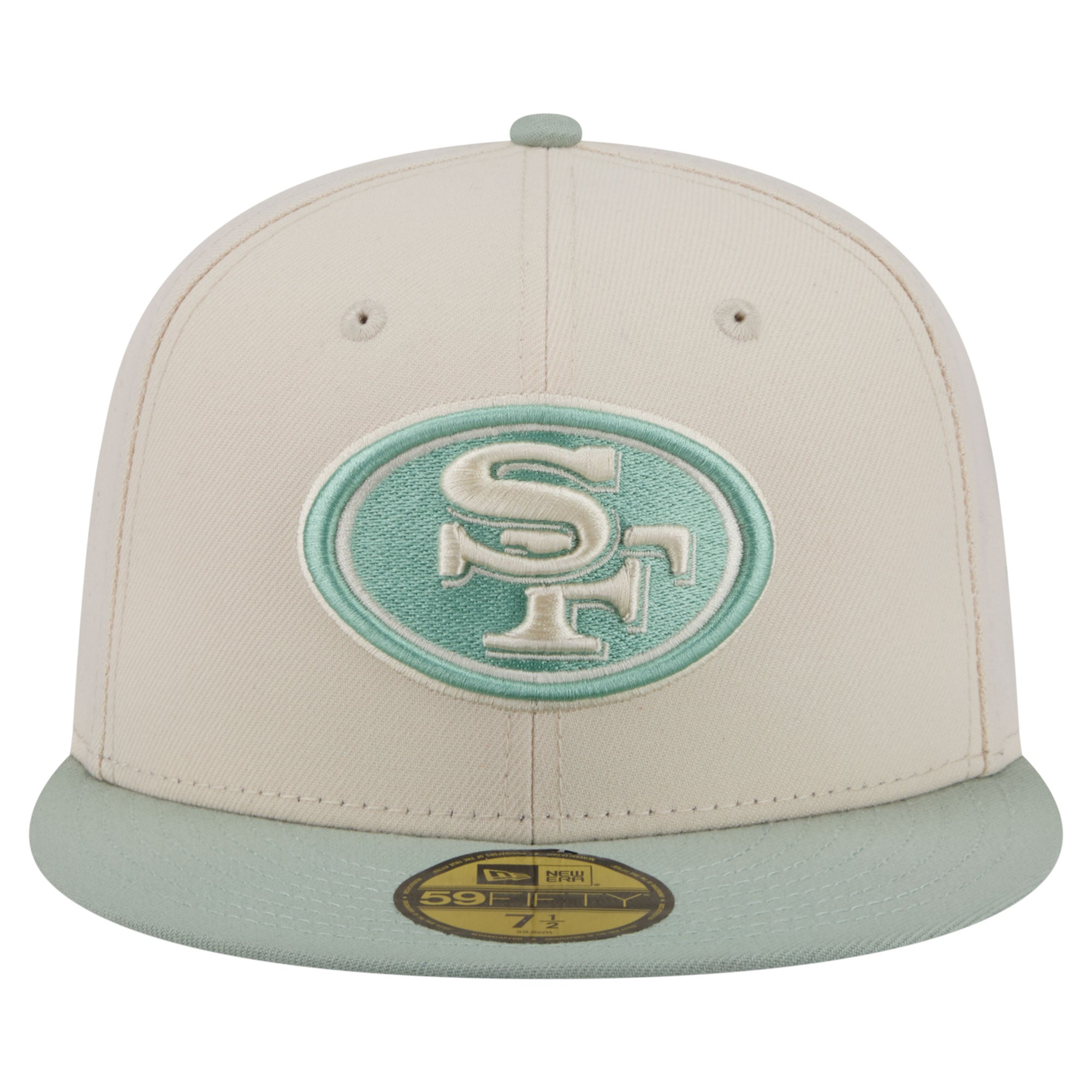 Casquette ajustée New Era 59FIFTY pour homme, coloris crème/vert clair