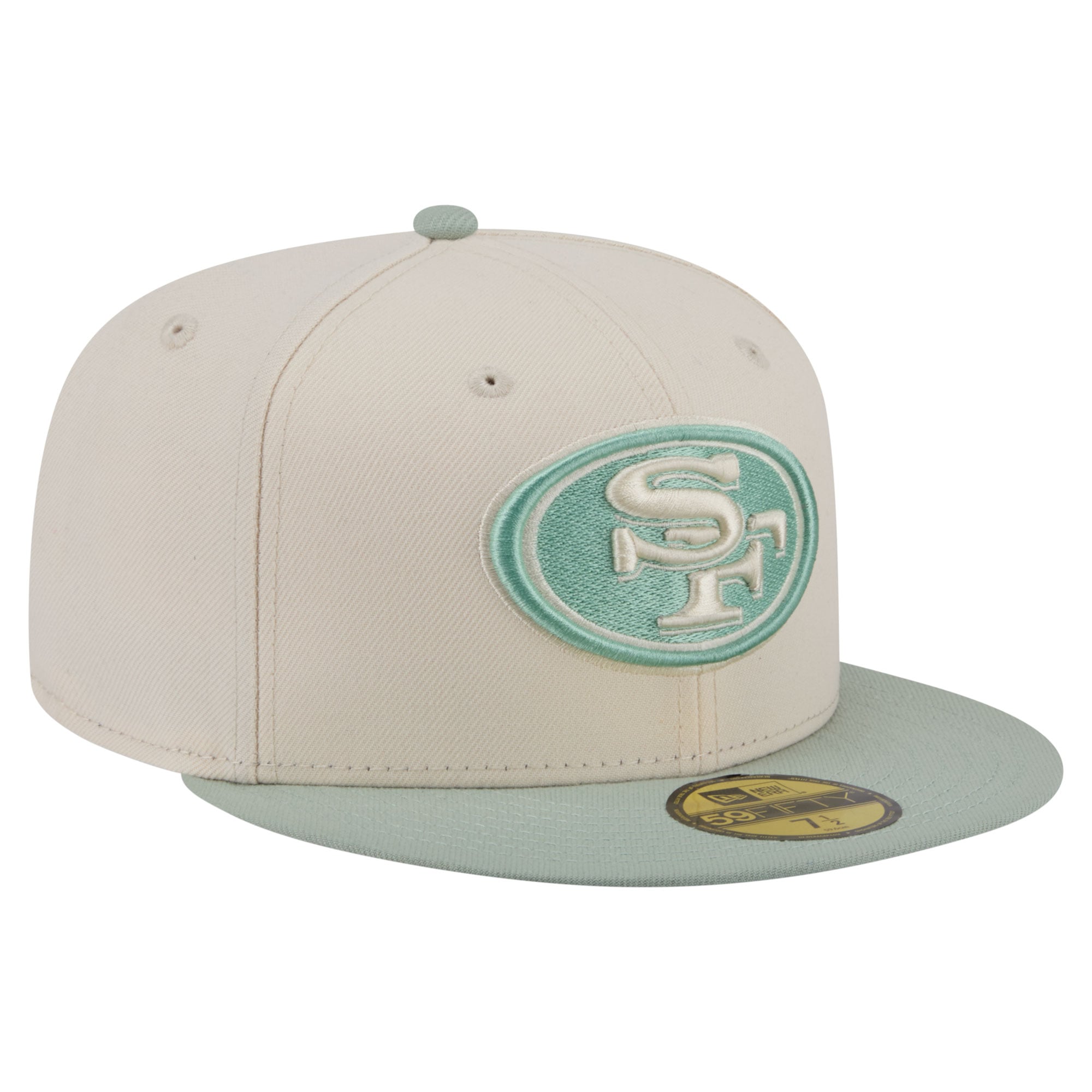 Casquette ajustée New Era 59FIFTY pour homme, coloris crème/vert clair