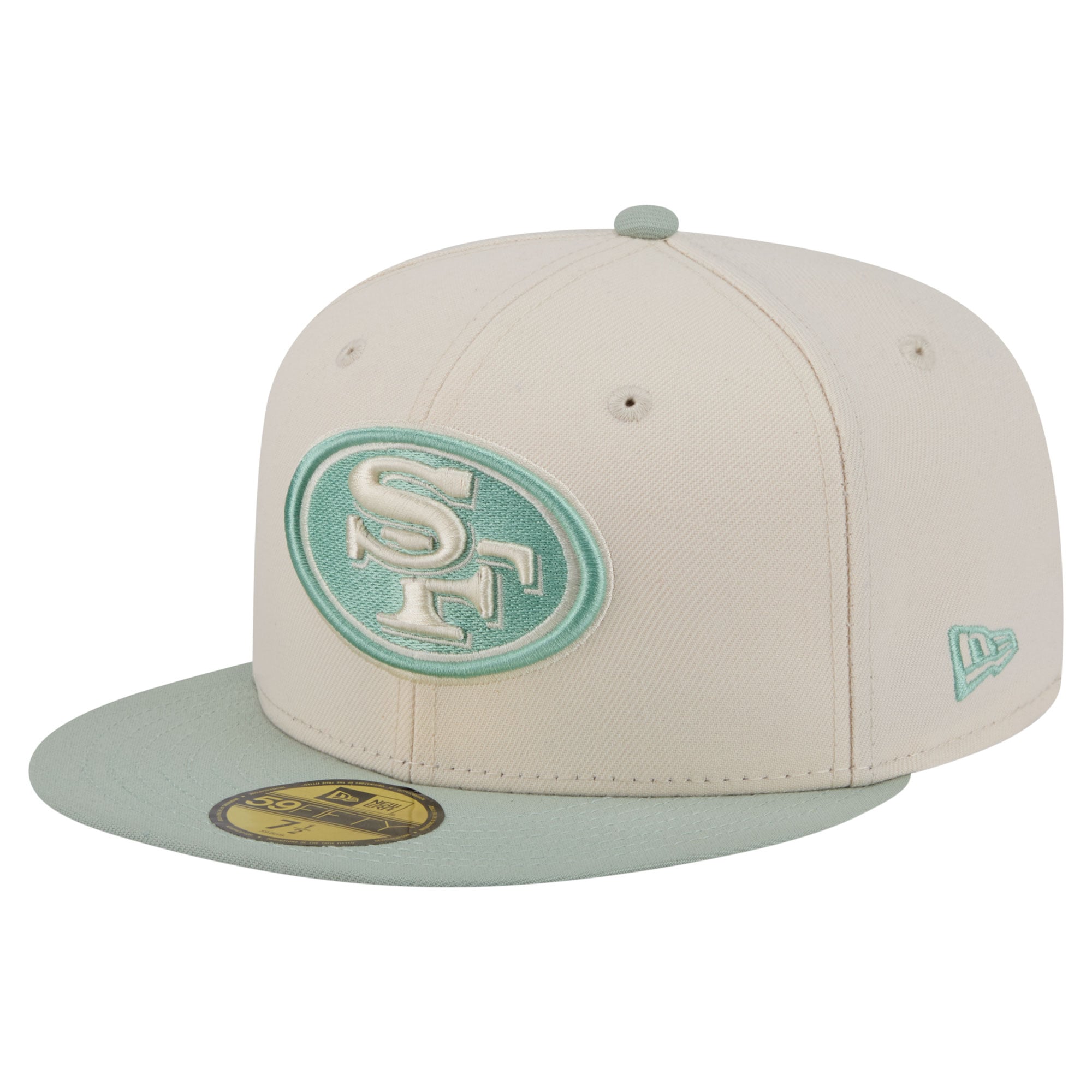 Casquette ajustée New Era 59FIFTY pour homme, coloris crème/vert clair
