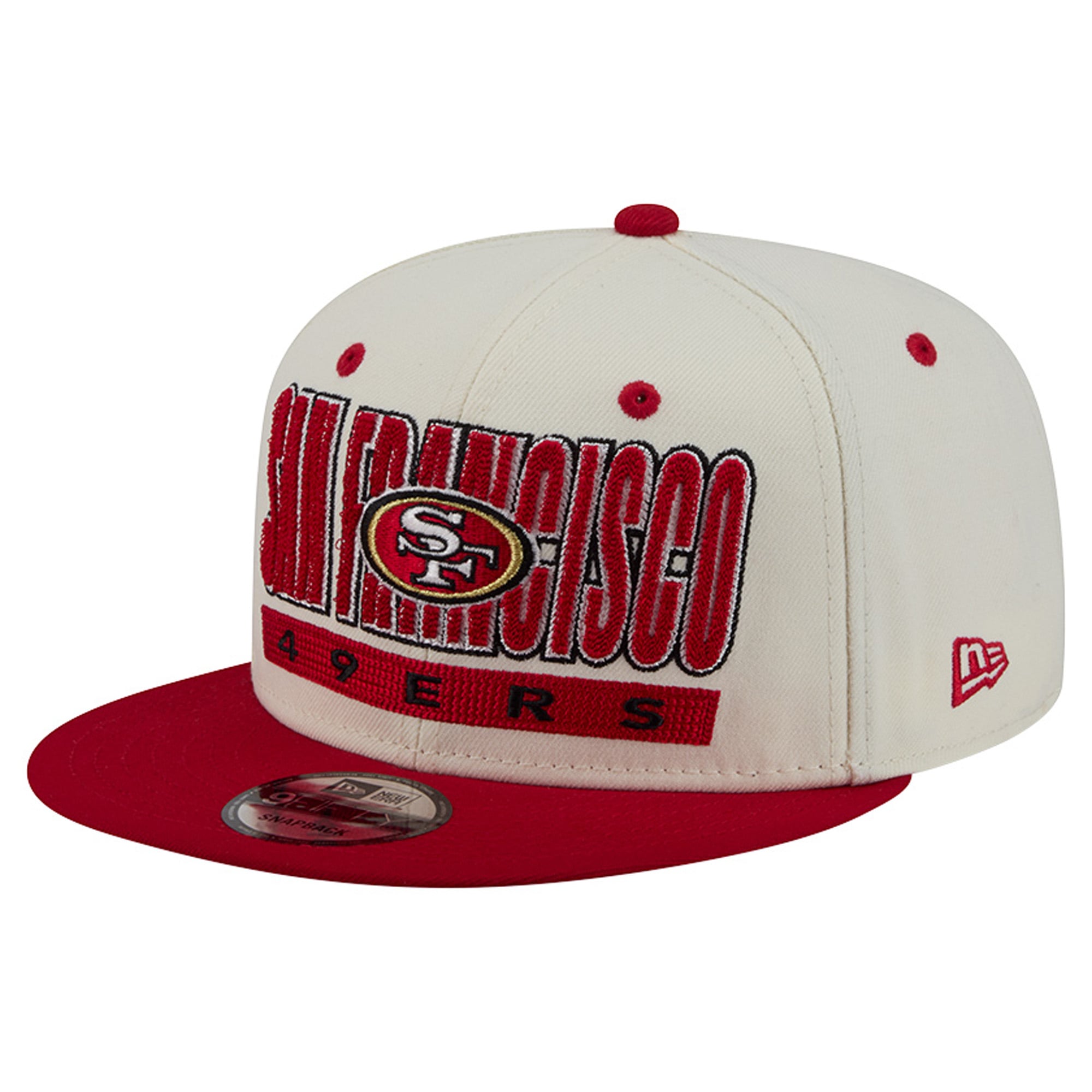 Casquette snapback New Era Classic 9FIFTY crème/écarlate pour homme, San Francisco 49ers
