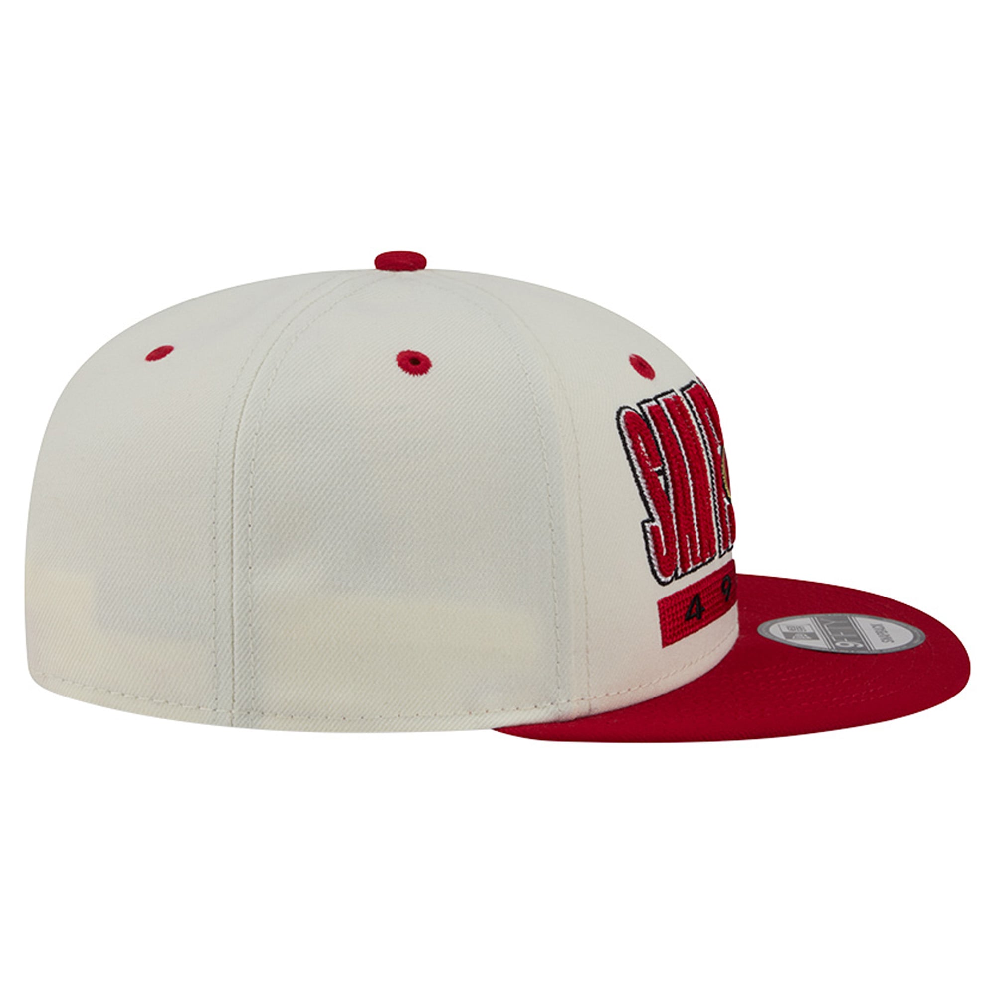Casquette snapback New Era Classic 9FIFTY crème/écarlate pour homme, San Francisco 49ers