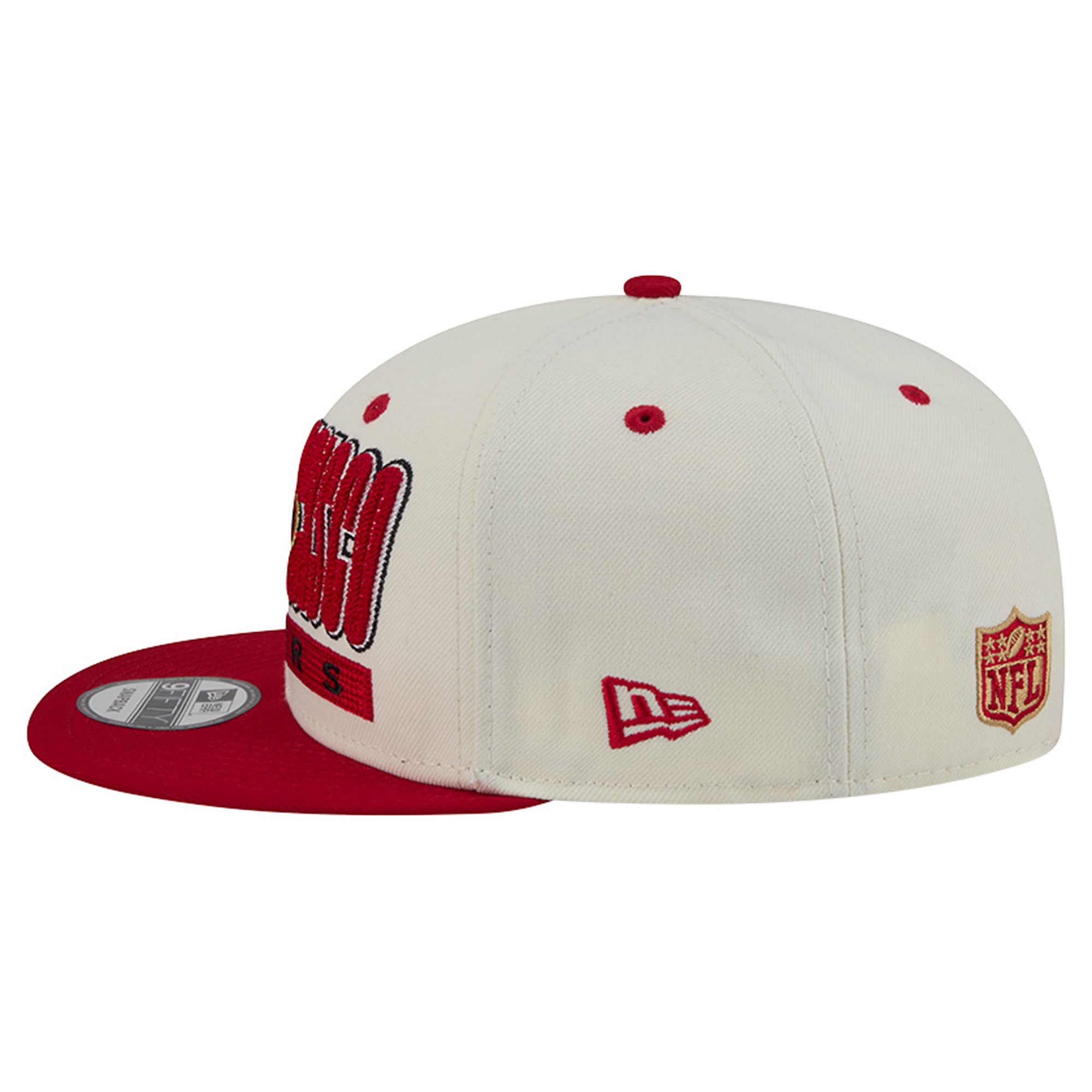 Casquette snapback New Era Classic 9FIFTY crème/écarlate pour homme, San Francisco 49ers