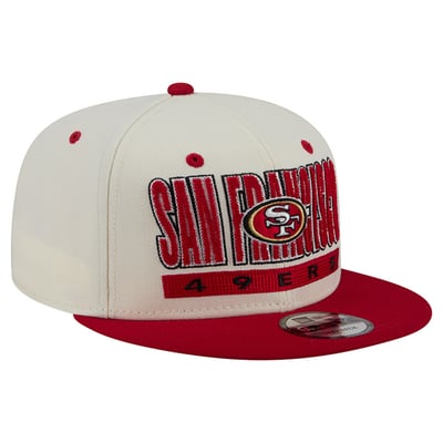 San Francisco 49ers New Era Classic 9FIFTY Snapback Hat - Cream/Scarlet