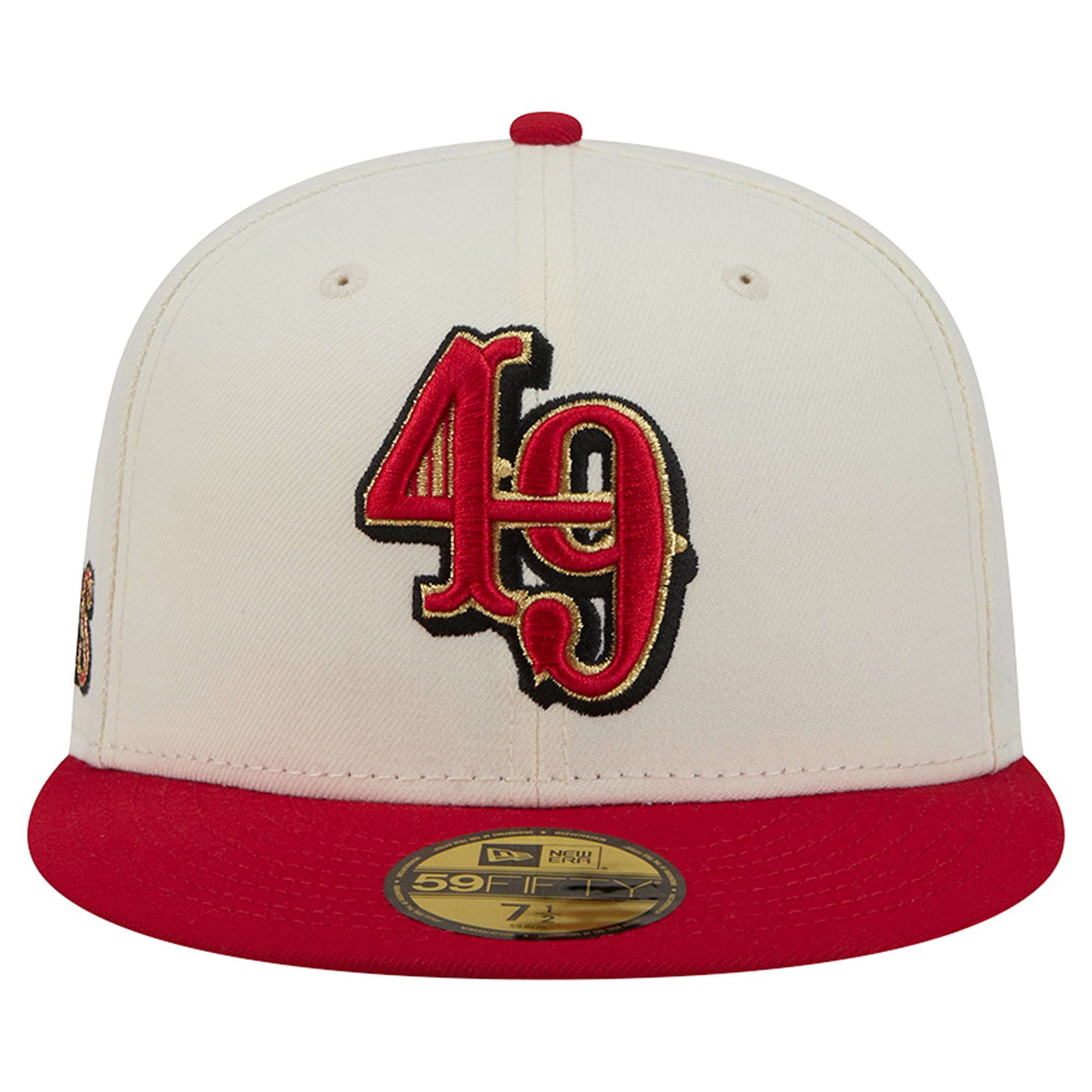 Men's New Era Cream/Scarlet San Francisco 49ers Deceptor 59FIFTY Fitted Hat