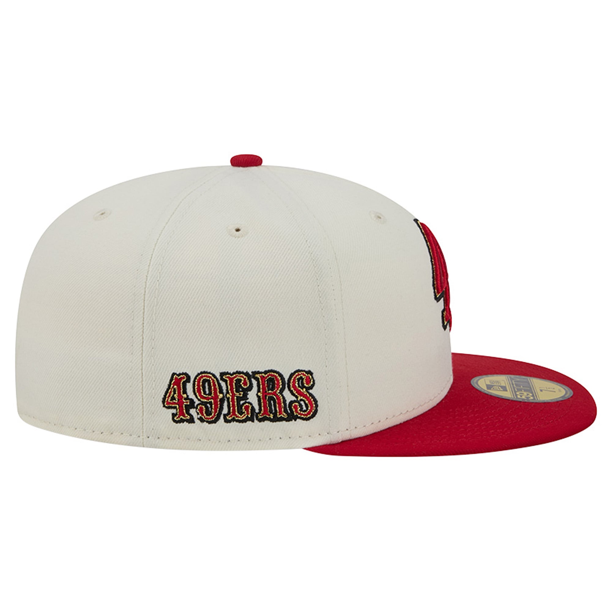 Men's New Era Cream/Scarlet San Francisco 49ers Deceptor 59FIFTY Fitted Hat