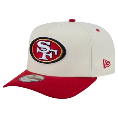 San Francisco 49ers New Era Rear Wordmark A-Frame 9FIFTY Snapback Hat - Cream/Scarlet