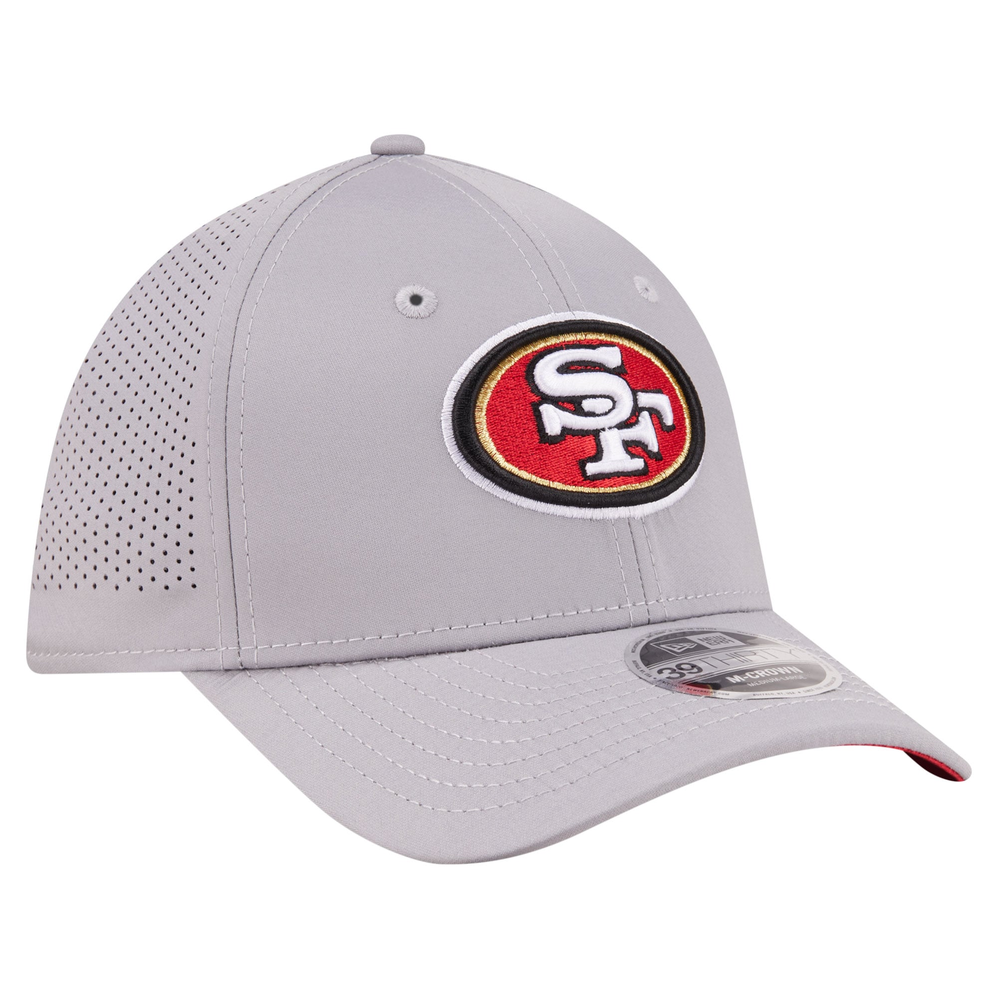 Men's New Era Gray San Francisco 49ers 39THIRTY M-Crown Stretch Hat