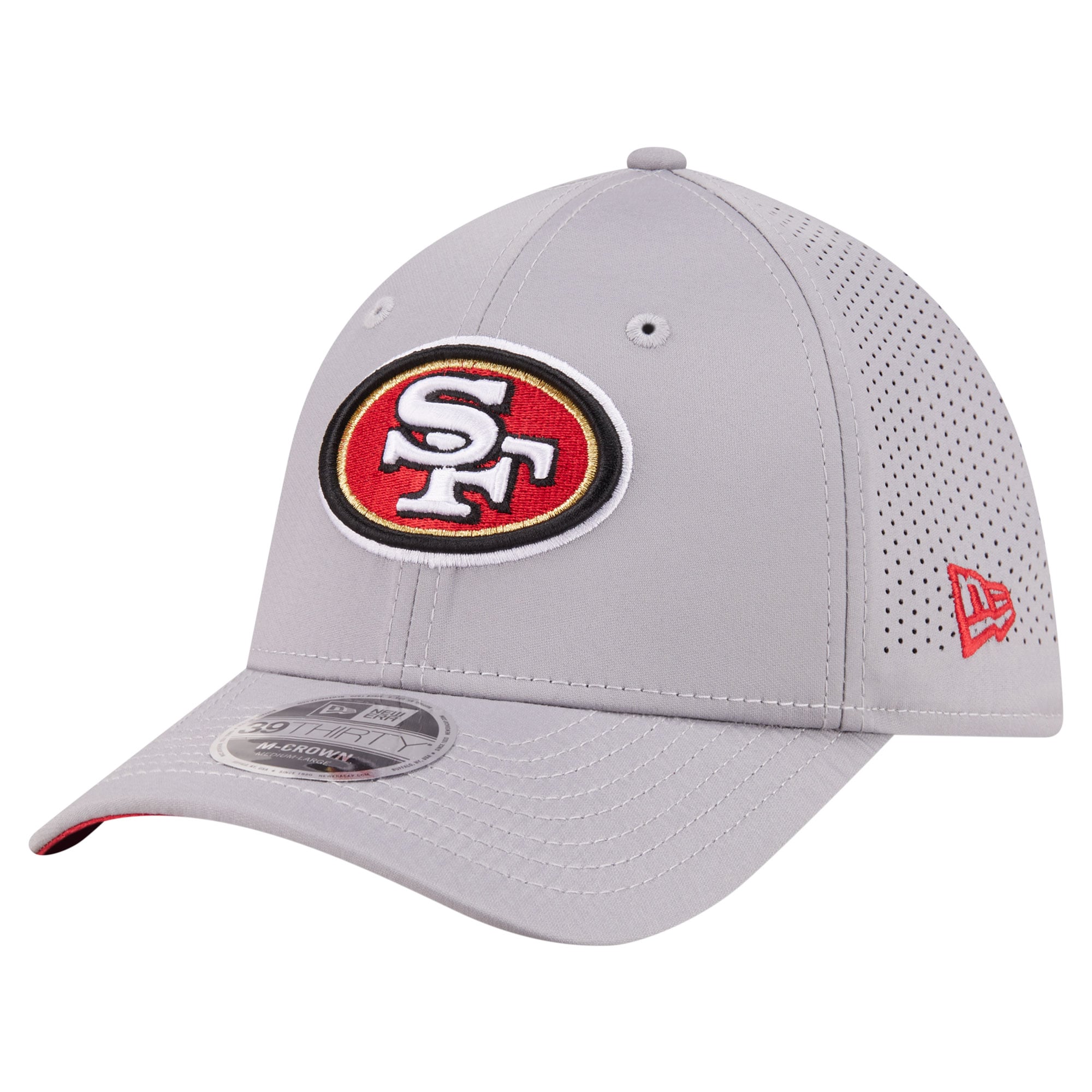 Men's New Era Gray San Francisco 49ers 39THIRTY M-Crown Stretch Hat