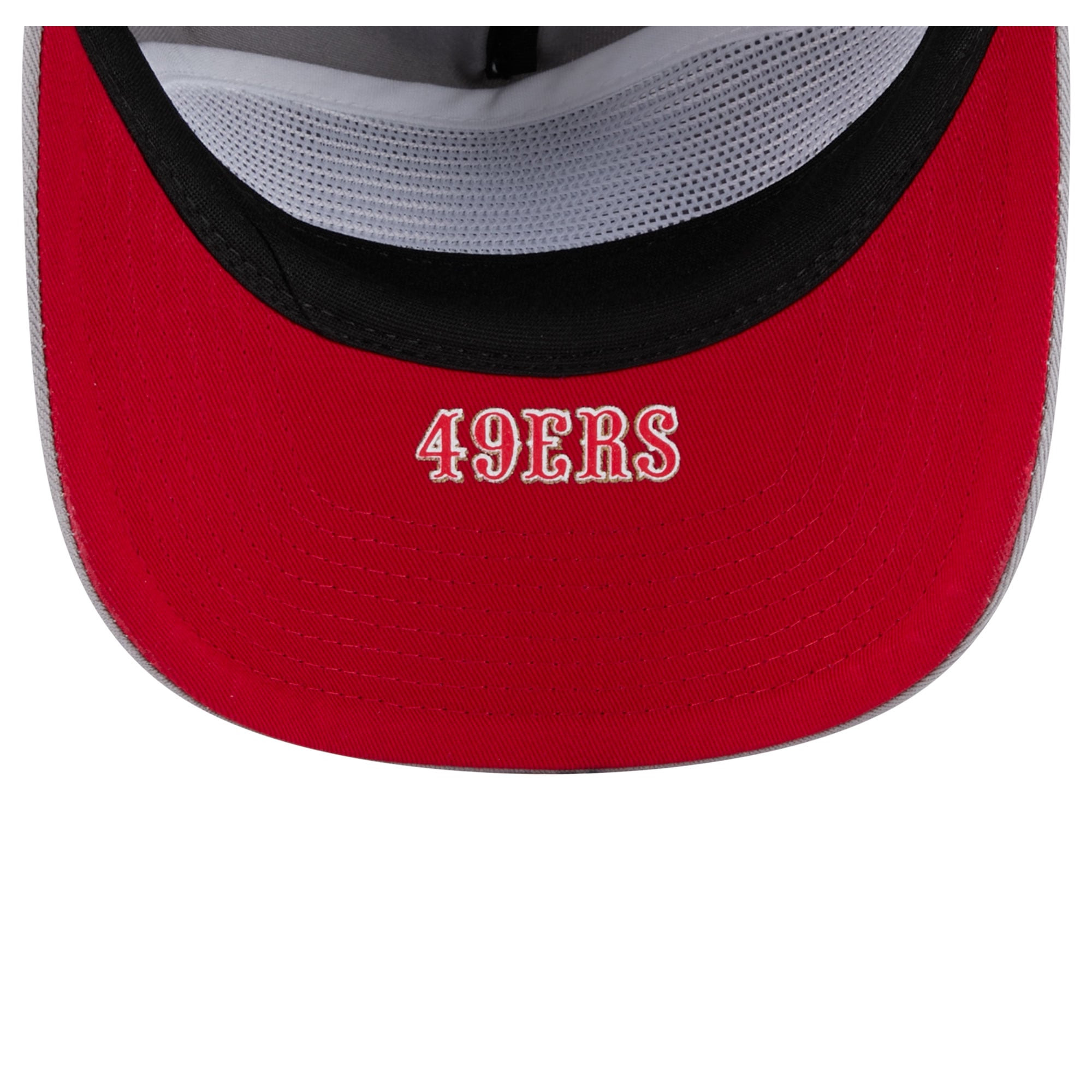 Casquette ajustable New Era grise pour homme, modèle 19TWENTY, avec écusson des 49ers de San Francisco.