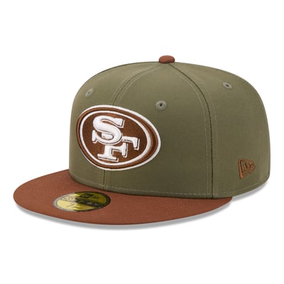San Francisco 49ers New Era Color Pack 59FIFTY Fitted Hat - Olive/Brown