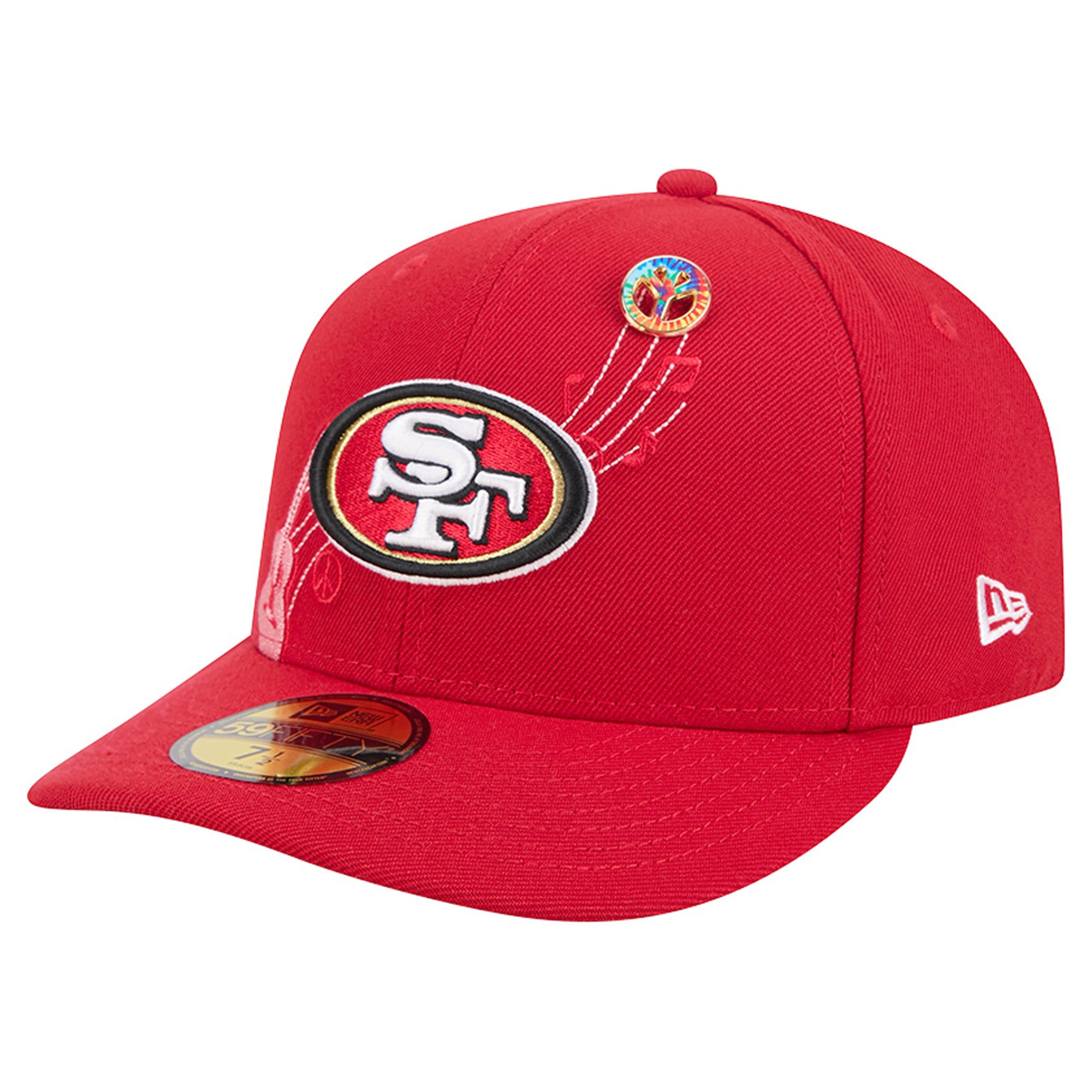 Casquette ajustée New Era rouge écarlate San Francisco 49ers City Pin 59FIFTY pour homme