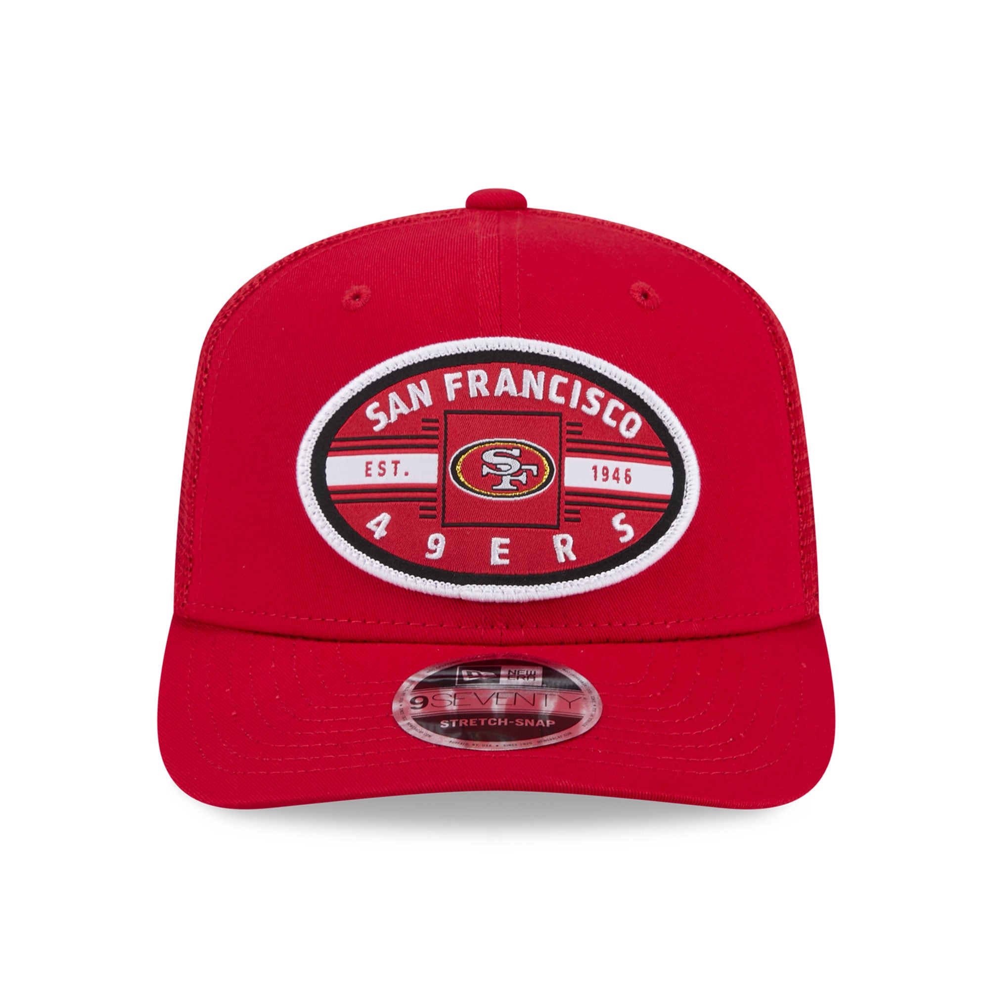 Casquette trucker New Era Scarlet San Francisco 49ers Collegiate 9SEVENTY pour homme