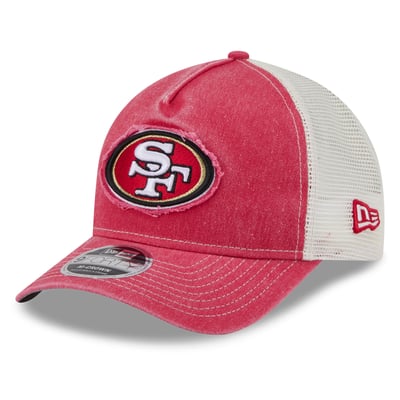  San Francisco 49ers New Era Fan 9FORTY A-Frame Trucker Adjustable Hat - Scarlet