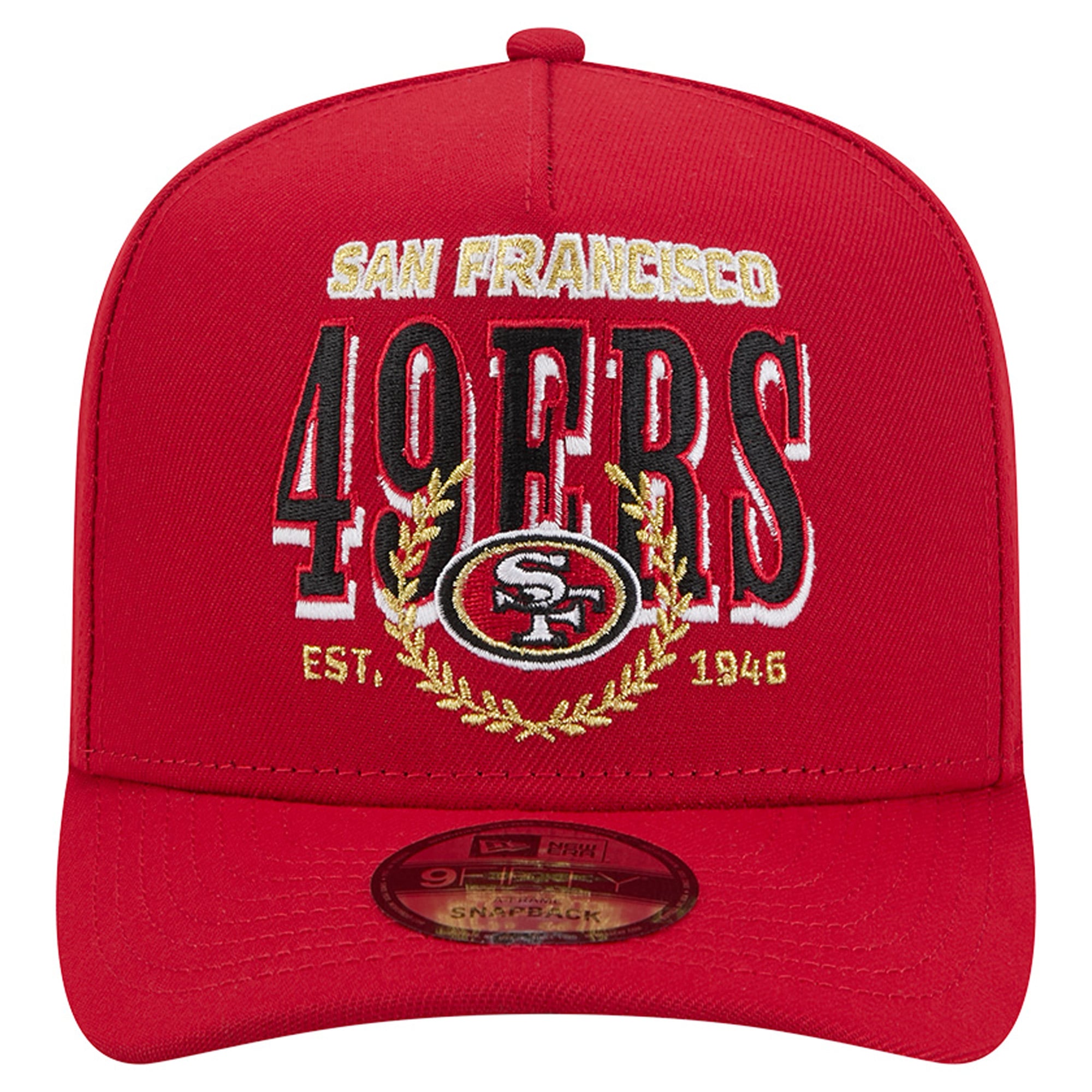 Casquette snapback New Era Scarlet San Francisco 49ers Laurel A-Frame 9FIFTY pour homme