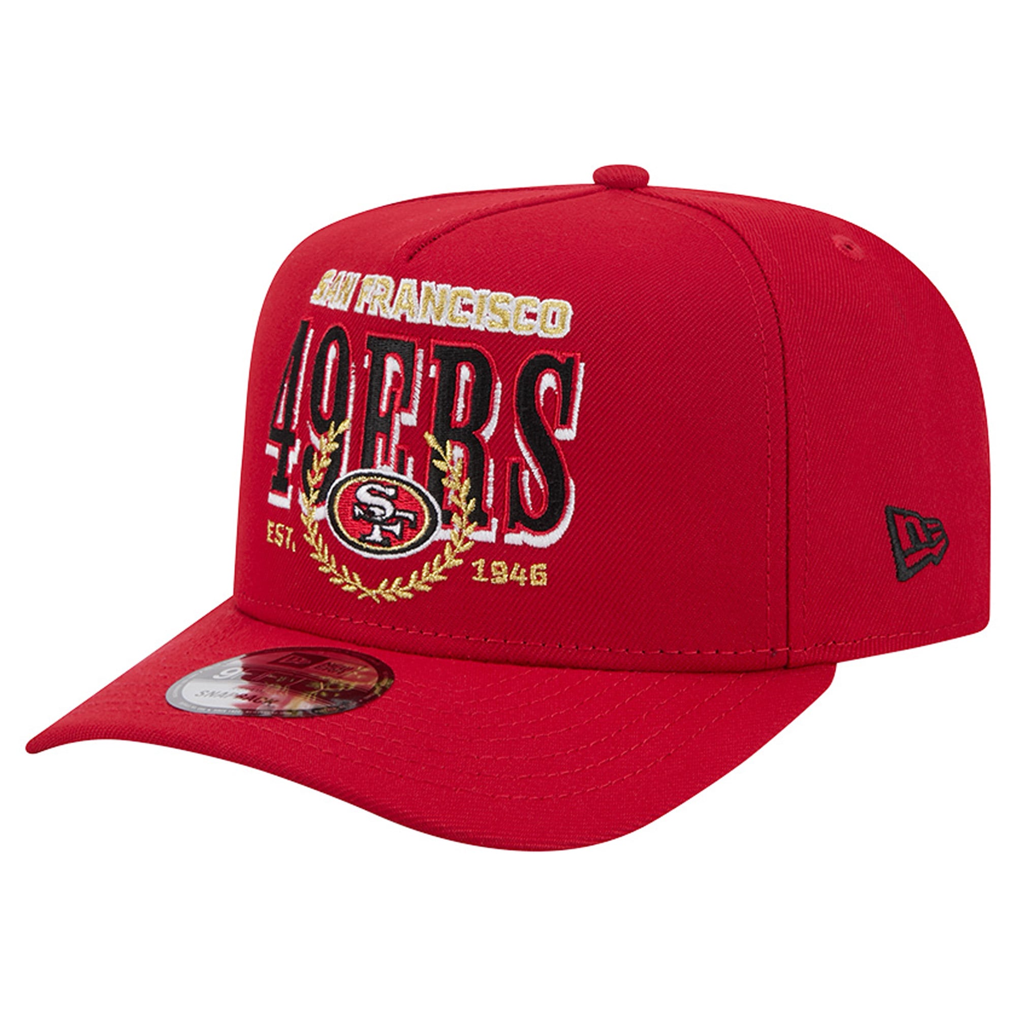 Casquette snapback New Era Scarlet San Francisco 49ers Laurel A-Frame 9FIFTY pour homme