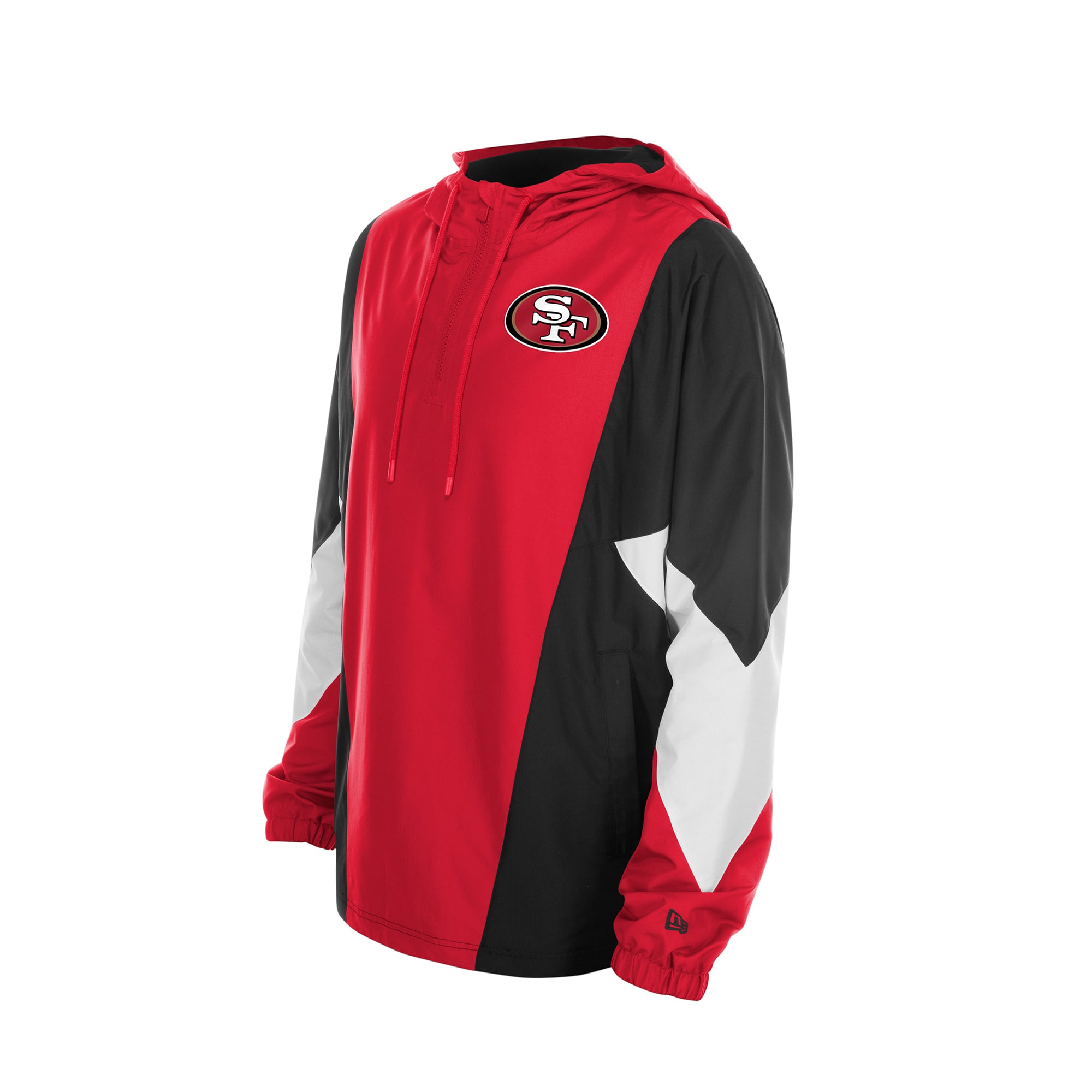 Men's New Era Scarlet San Francisco 49ers Quarter-Zip Windbreaker Jacket