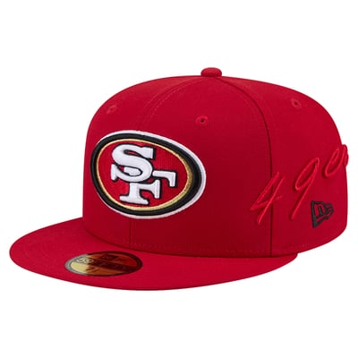 San Francisco 49ers New Era Side Script 59FIFTY Fitted Hat - Scarlet