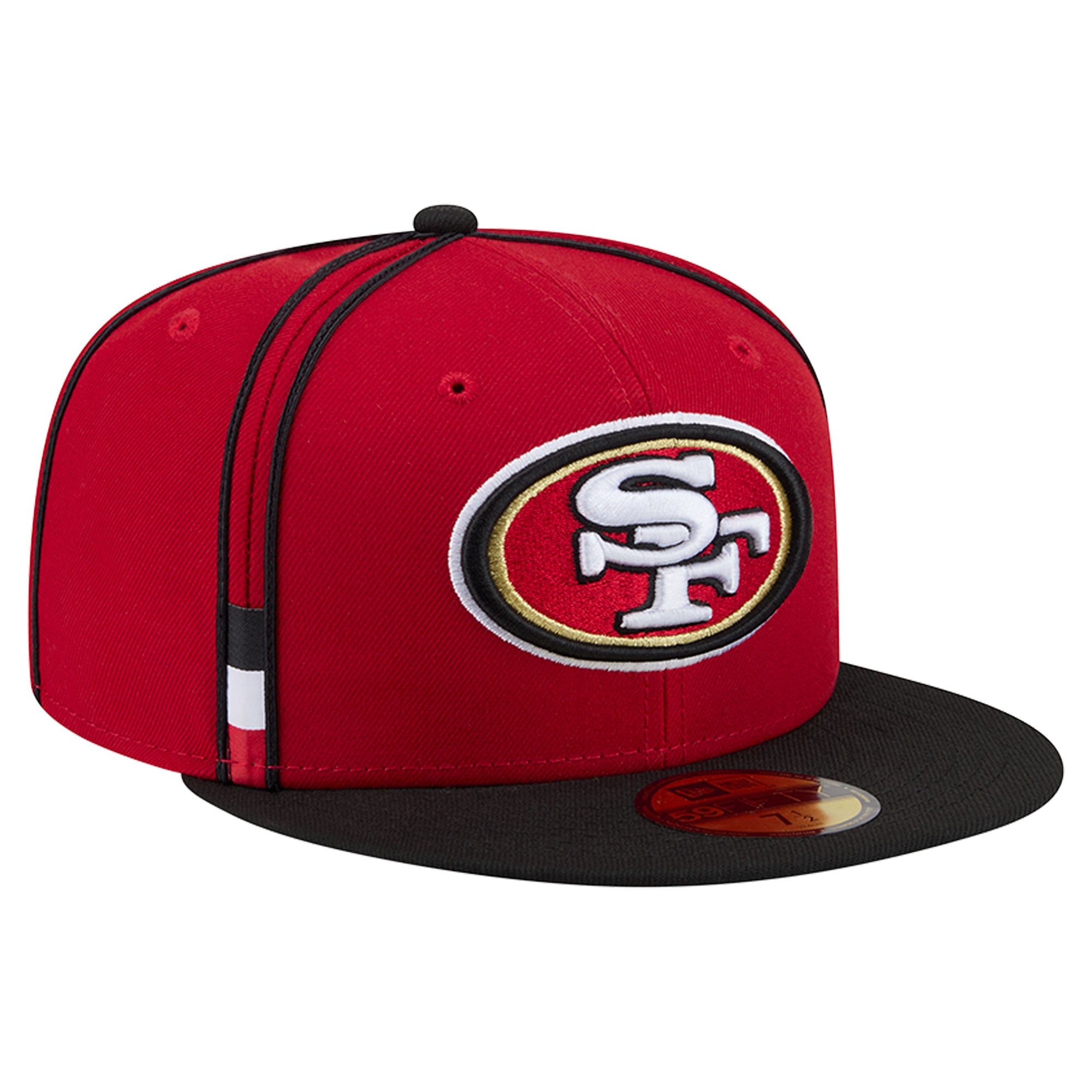 Men's New Era Scarlet San Francisco 49ers Soutache 59FIFTY Fitted Hat