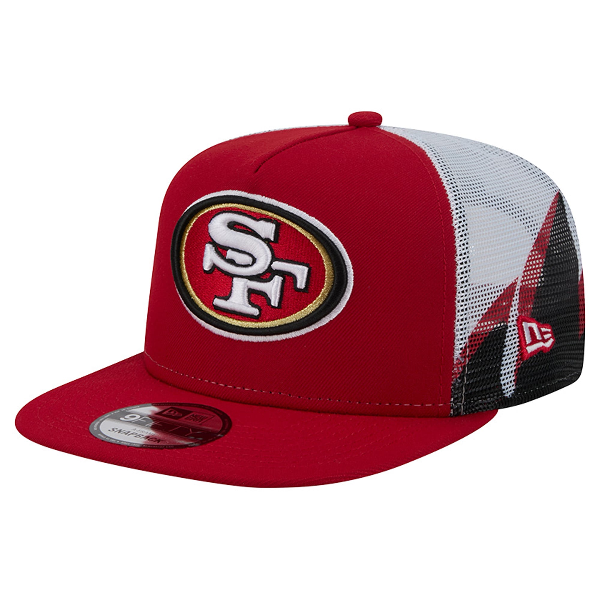 Casquette trucker New Era écarlate/noire San Francisco 49ers 9FIFTY à fermeture snapback pour homme