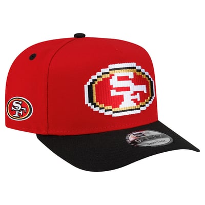 San Francisco 49ers New Era Pixel A-Frame 9FIFTY Snapback Hat - Scarlet/Black