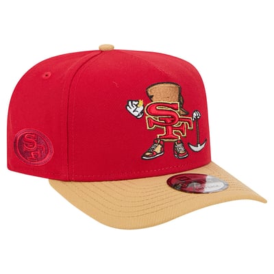 San Francisco 49ers New Era Cartoon A-Frame 9FIFTY Snapback - Scarlet/Gold