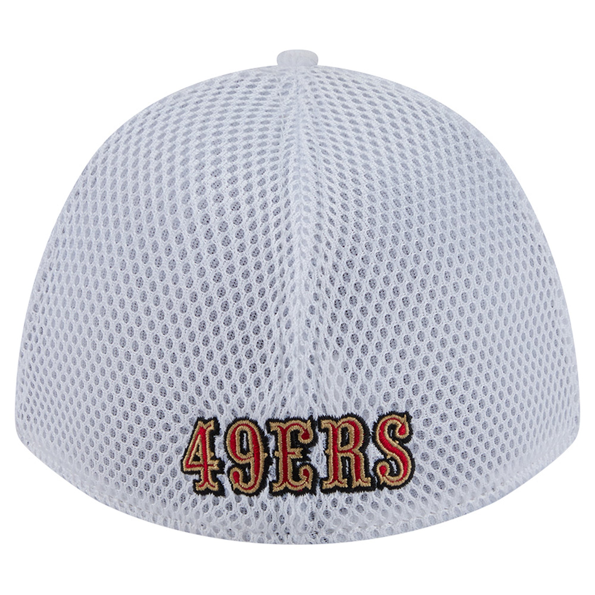 Men's New Era White/Scarlet San Francisco 49ers Dash 39THIRTY M-Crown Flex Hat