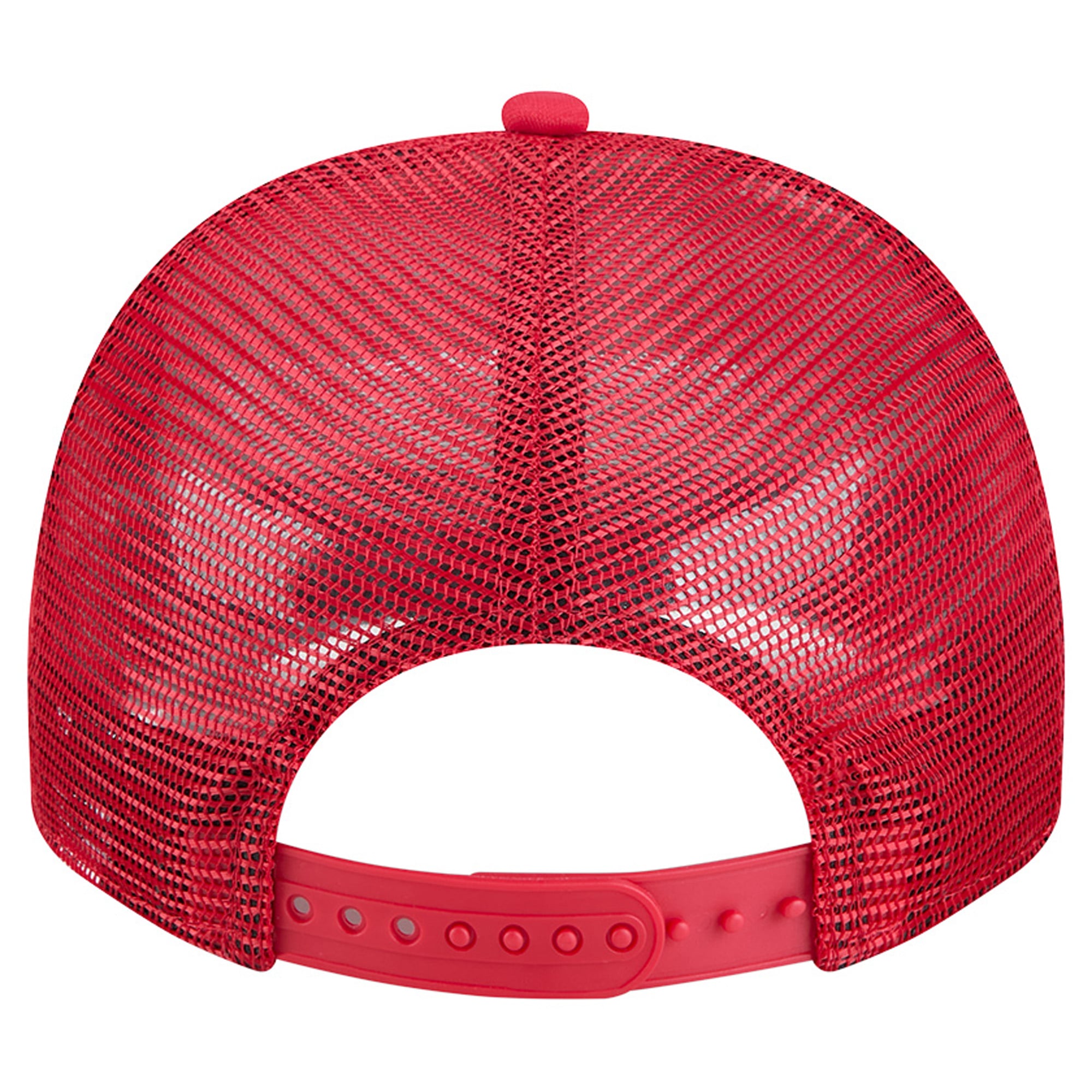 Men's New Era White/Scarlet San Francisco 49ers Foam A-Frame 9FIFTY Snapback Trucker Hat