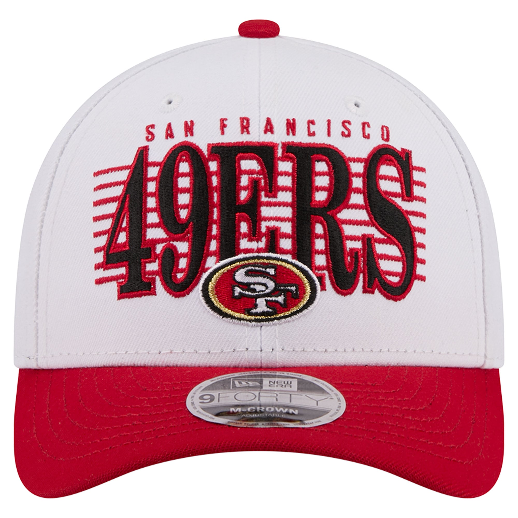 Casquette ajustable New Era blanche et écarlate San Francisco 49ers Loyal 9FORTY M-Crown pour homme