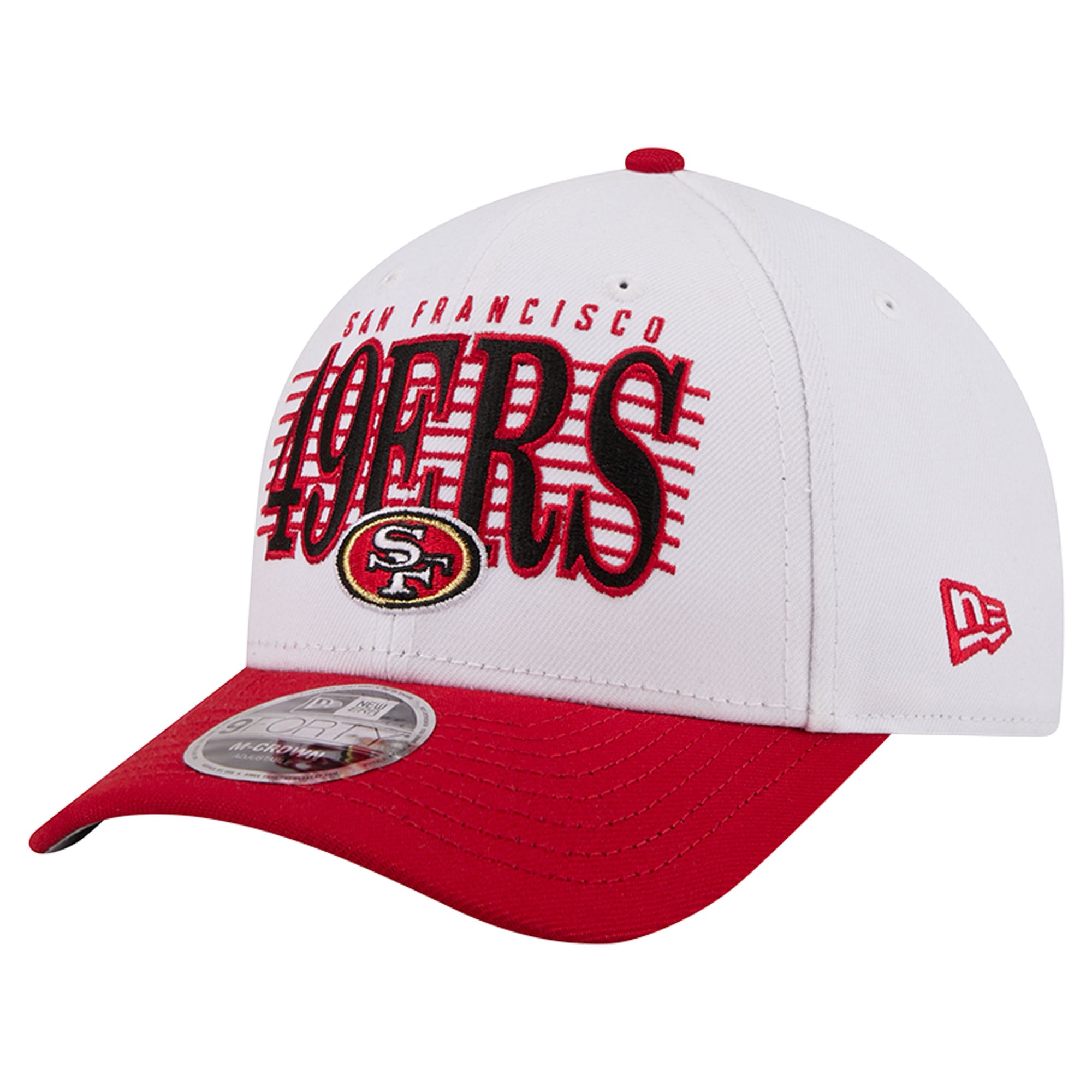 Casquette ajustable New Era blanche et écarlate San Francisco 49ers Loyal 9FORTY M-Crown pour homme