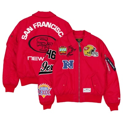 San Francisco 49ers New Era x Alpha Industries MA-1 Full-Zip Bomber Jacket - Scarlet
