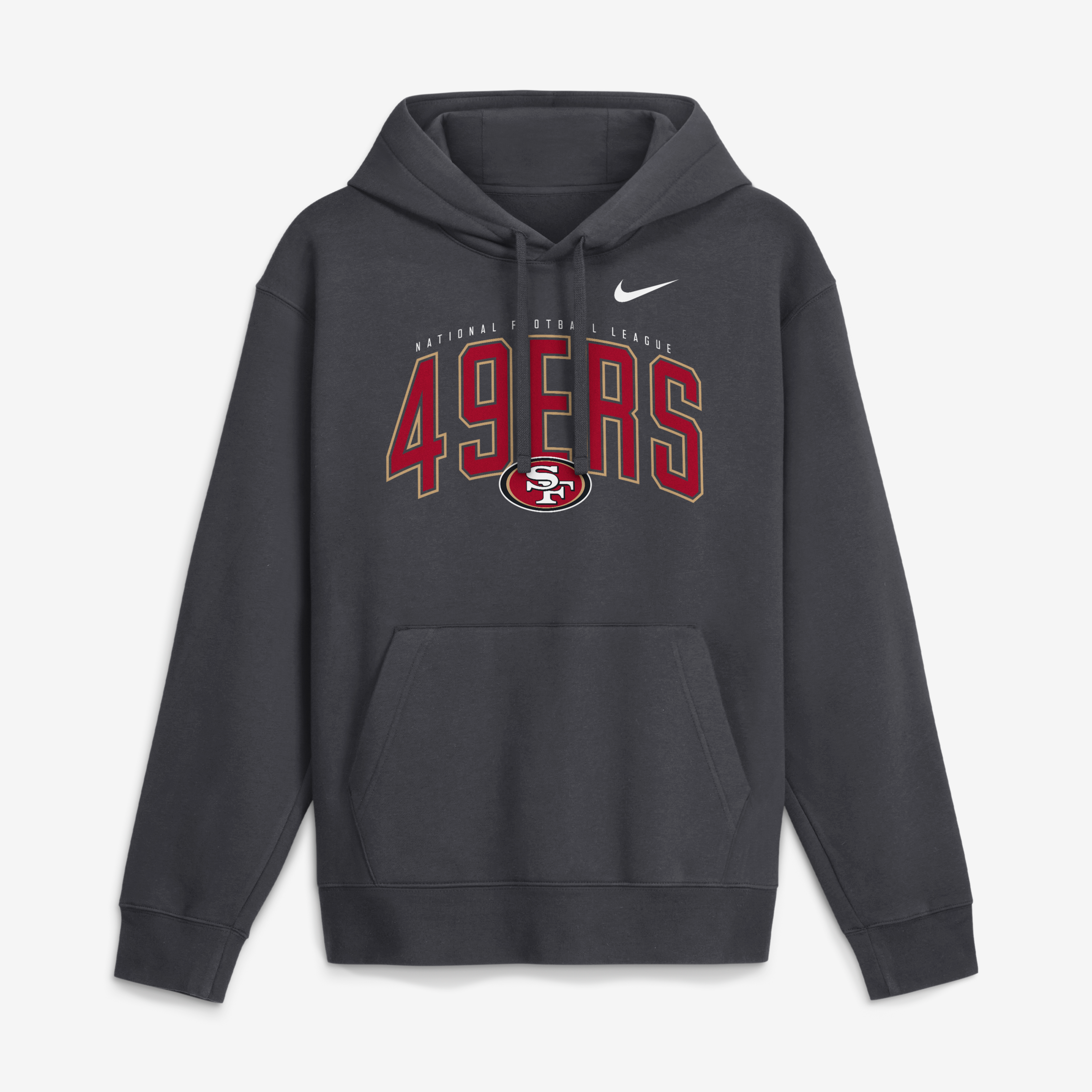 Men's Nike Anthracite San Francisco 49ers Expect Victory Club Fleece Pullover Hoodie