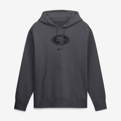  San Francisco 49ers Nike Washed Club Fleece Pullover Hoodie - Anthracite