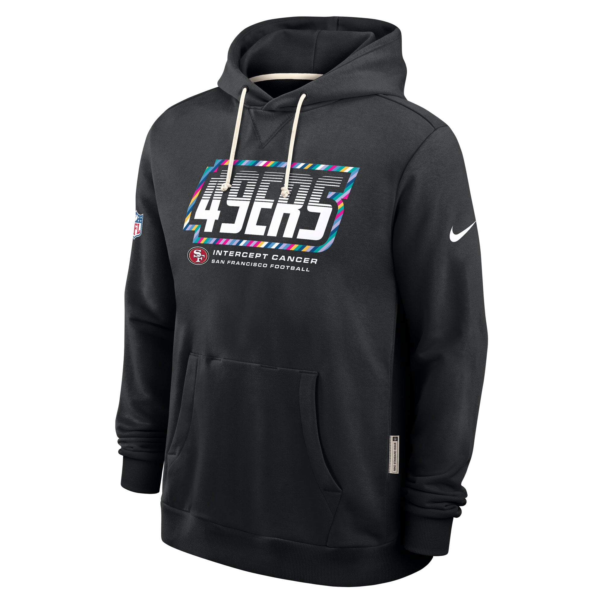 Men's Nike Black San Francisco 49ers 2026 NFL Crucial Catch Sideline Standard Issue Dri-FIT Pullover Hoodie