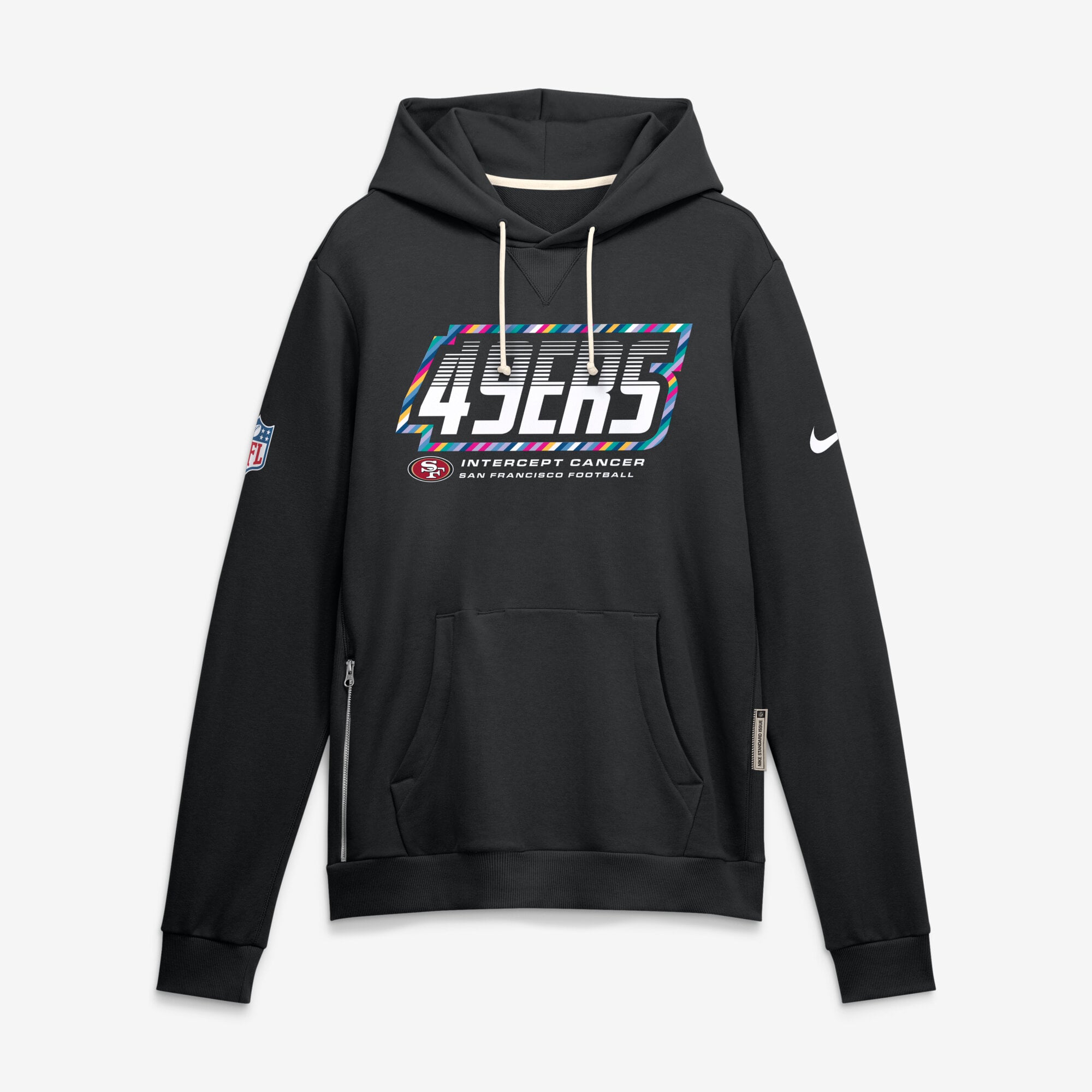 Men's Nike Black San Francisco 49ers 2026 NFL Crucial Catch Sideline Standard Issue Dri-FIT Pullover Hoodie