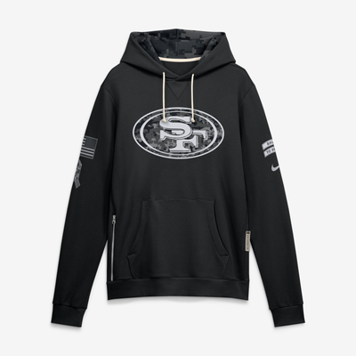  San Francisco 49ers Nike 2026 Salute to Service Sideline Dri-FIT Pullover Hoodie - Black