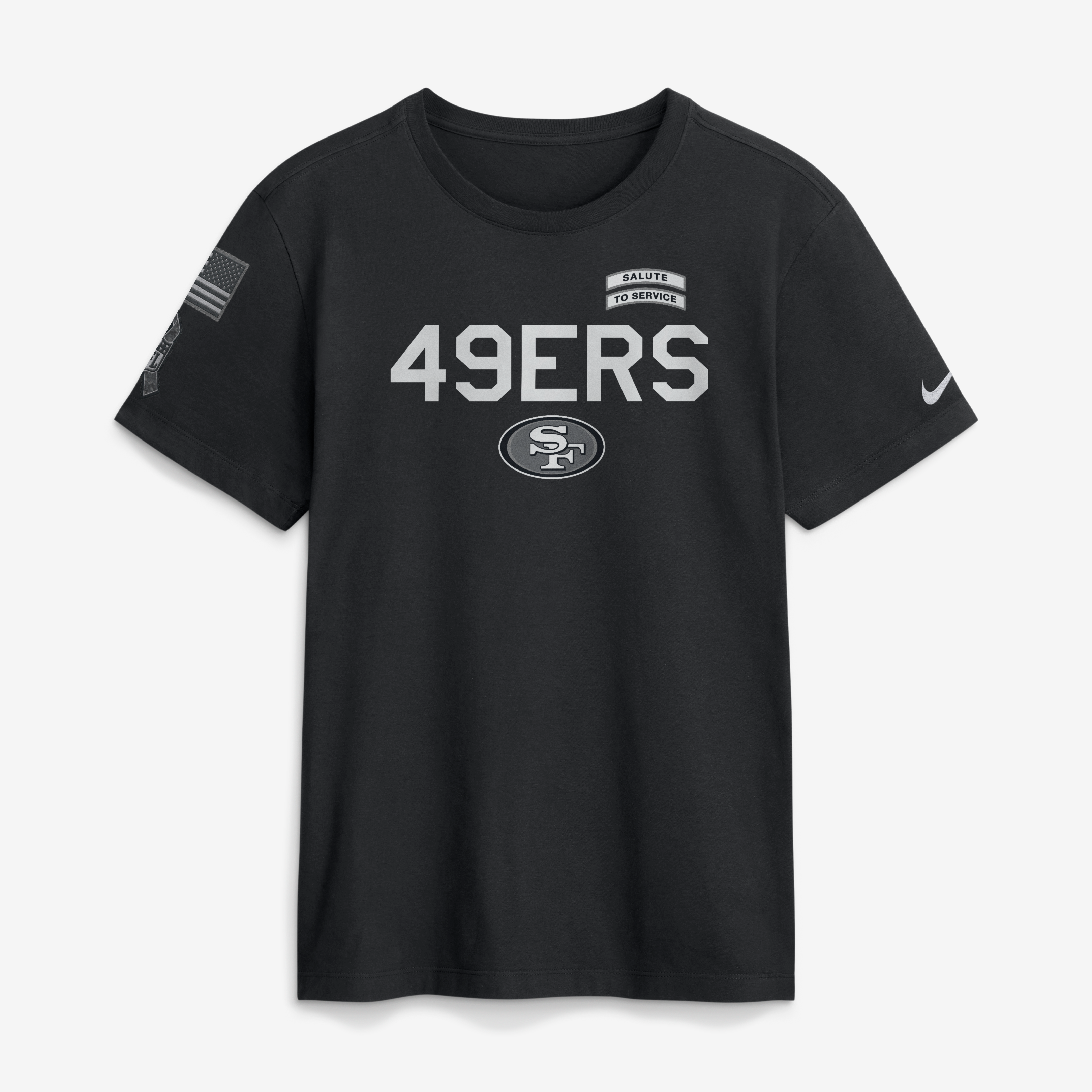 T-shirt Nike noir pour homme San Francisco 49ers 2026 Salute to Service Sideline Dri-FIT