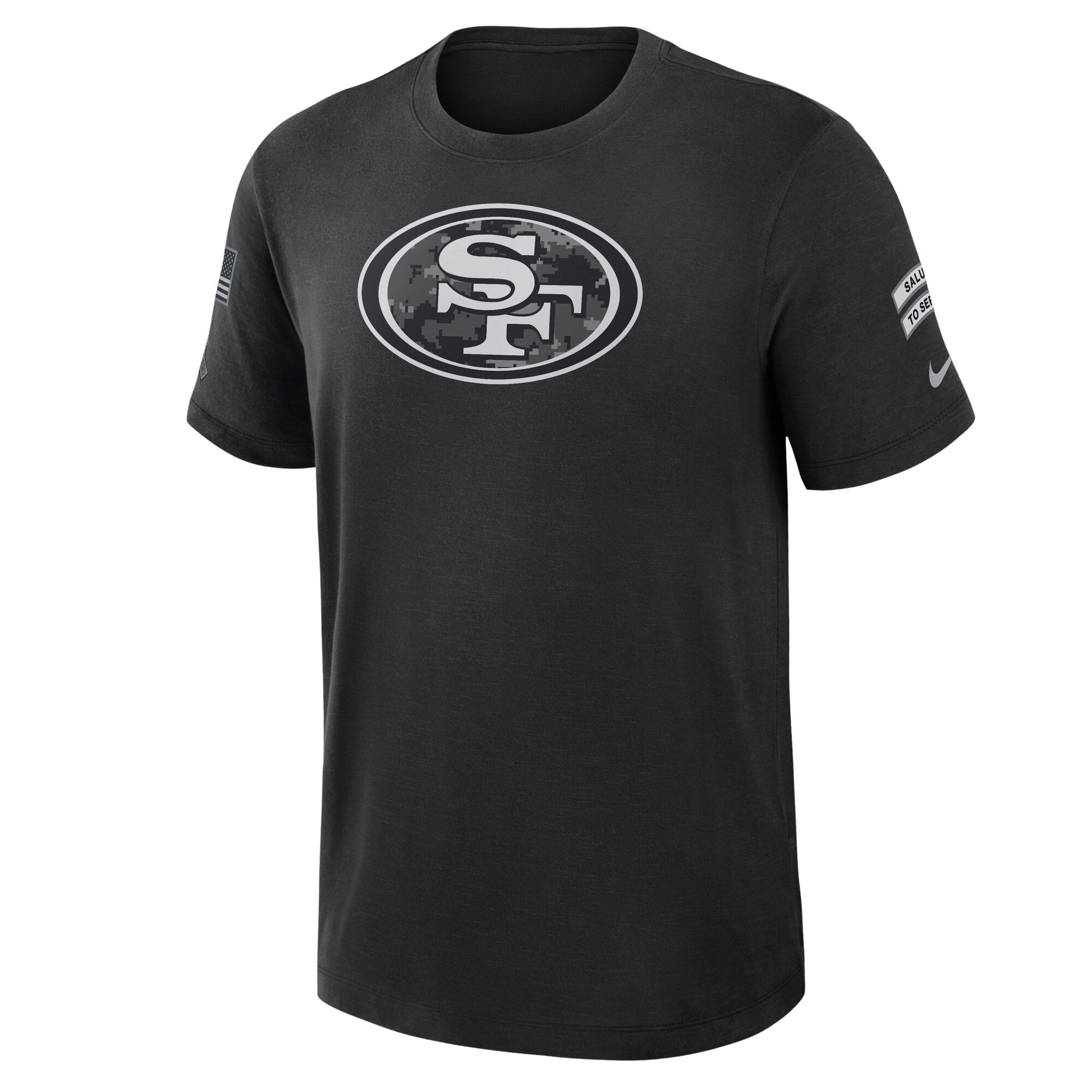 T-shirt Nike noir pour homme San Francisco 49ers 2026 Salute to Service