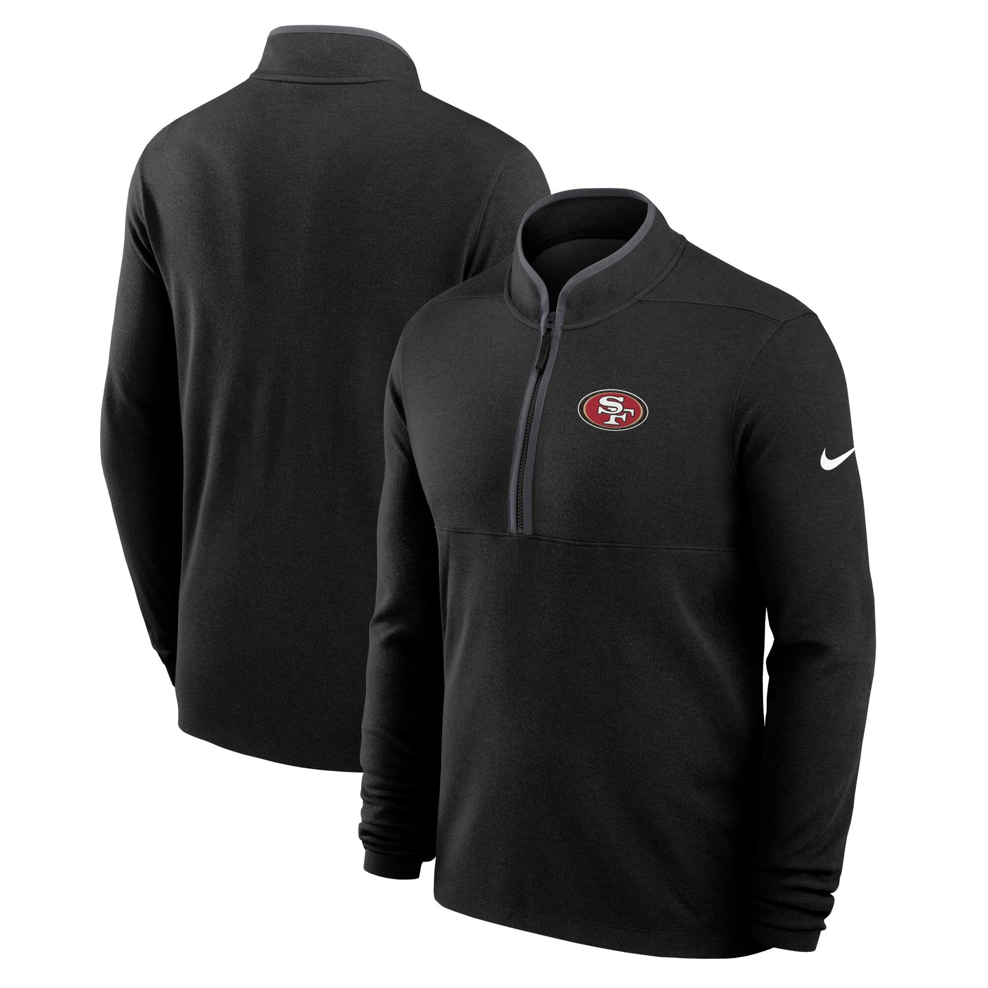 Men's Nike Black San Francisco 49ers Dri-FIT Victory Half-Zip Pullover