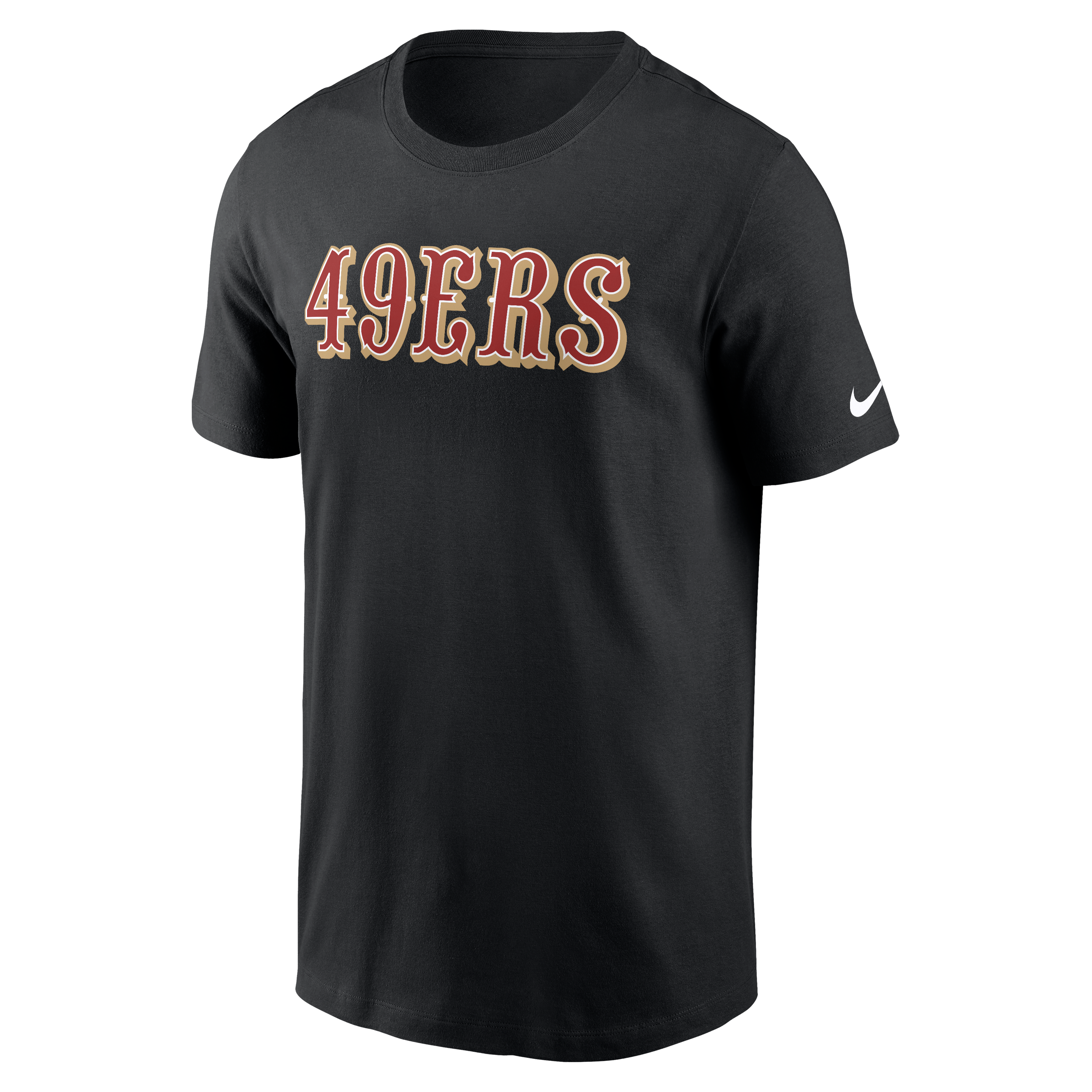 Men's Nike Black San Francisco 49ers Primetime Wordmark Essential T-Shirt